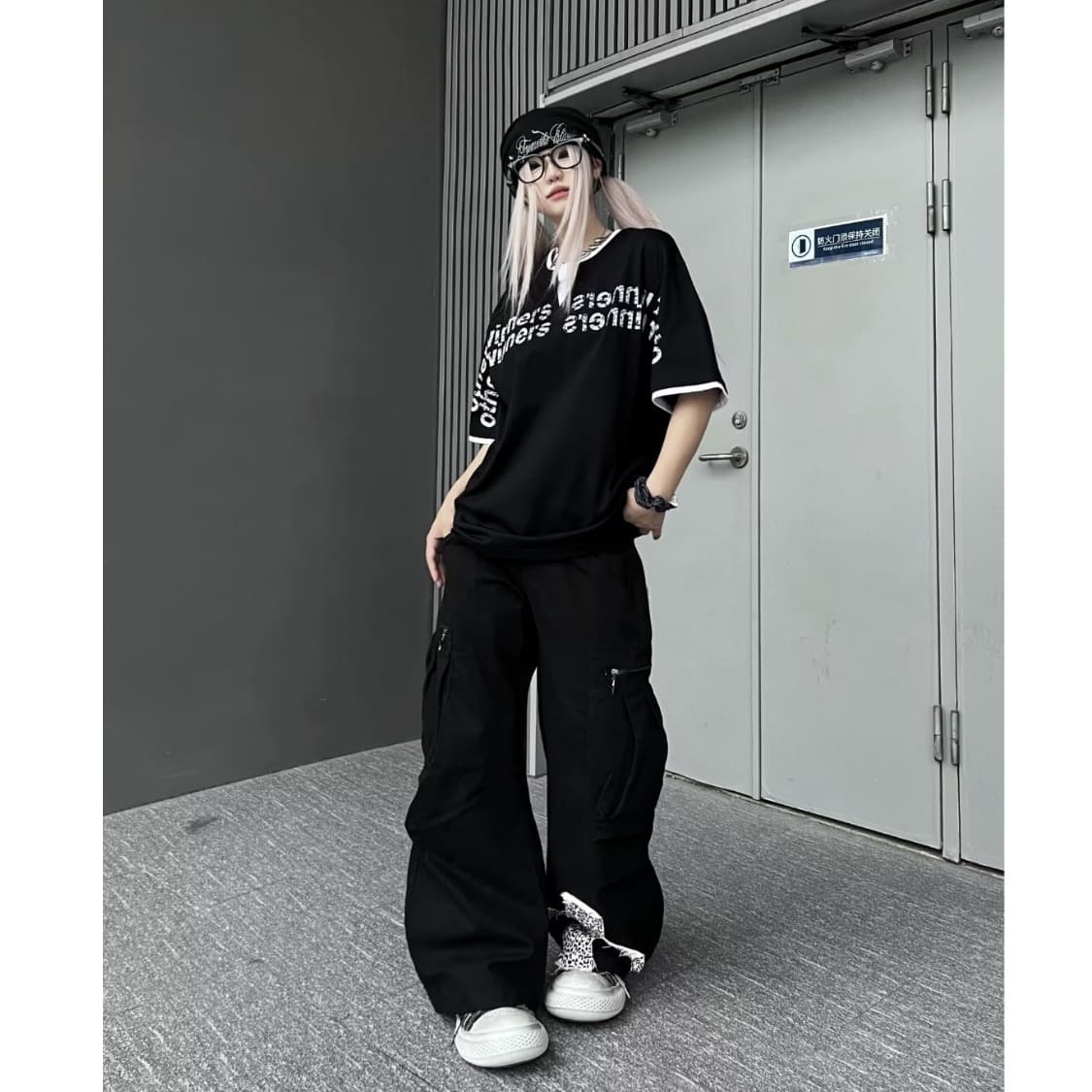 한국 chic 아메리칸 레트로 핫걸 바람 레오파드 무늬 패치 청바지 아이들 여름 새로운 더블 허리 머리 와이드 레그 팬츠 상세 이미지 25