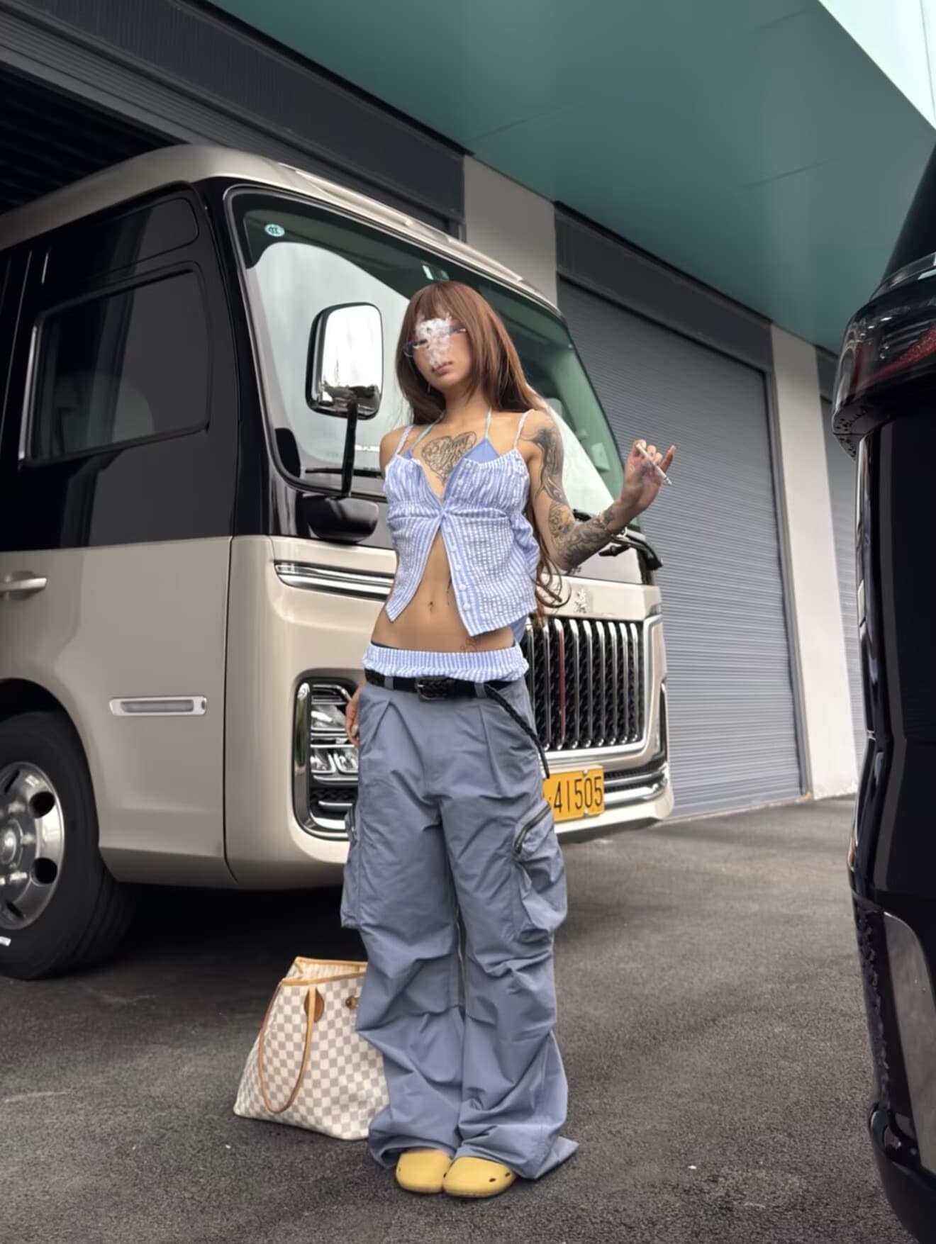 한국 chic 아메리칸 기능 나일론 지퍼 주머니 속도 건조한 캐주얼 바지 여성 거리 넓은 다리 루즈핏 캐주얼 긴 바지 상세 이미지 1