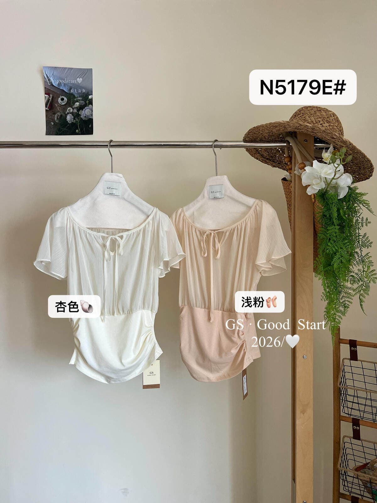 새로운 페이크 레이어드 망사 레이스업 연꽃 잎 소매 작은 셔츠 여성 여름 착용 가져 가라. 디자인 센스 작은 대중 허리 수축 작은 맨위 트렌디 상세 이미지 20