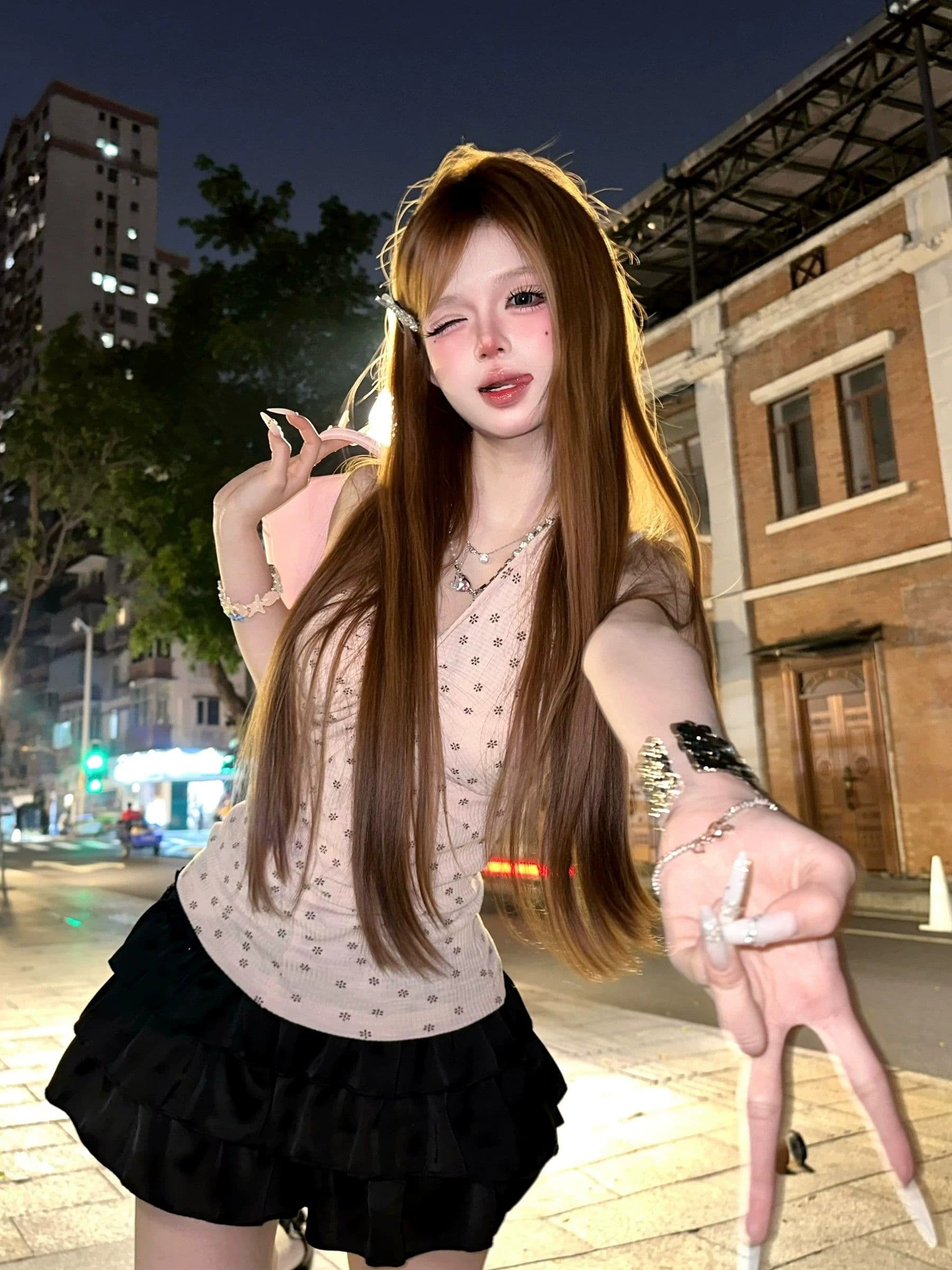 한국 스타일 아메리칸 원본 원단 한 부서 고유 한 핑크색 행침 목 캐미솔 여름 몸매 가꾸기 슬림해 보이는 다용도 맨위 상세 이미지 2