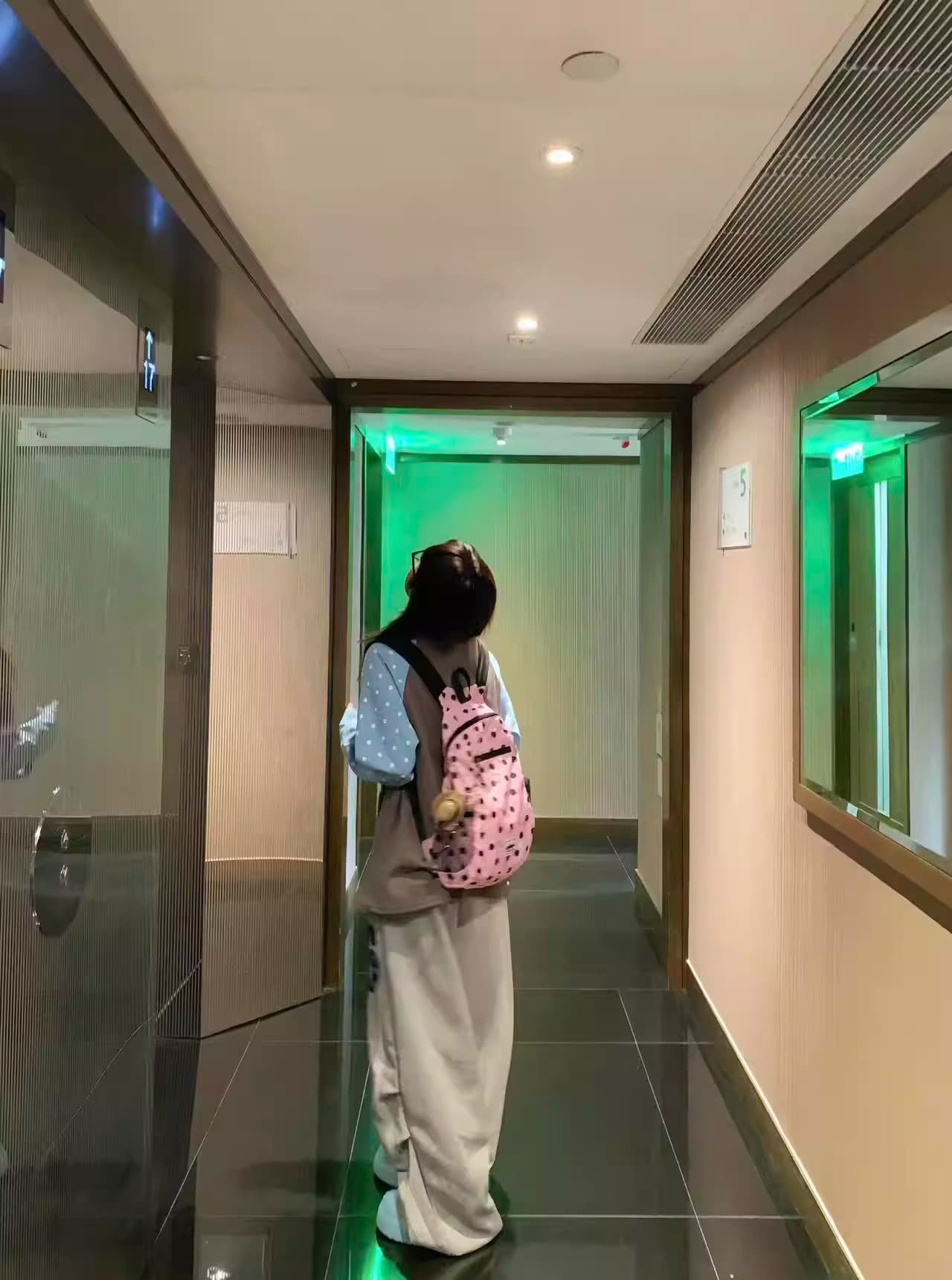 한국 chic 가을 새로운 아메리칸 배색 별 패치워크 스트라이프 넓은 다리 길이 바지 캐주얼 모통이 칼 웨이 운동 바지 상세 이미지 4