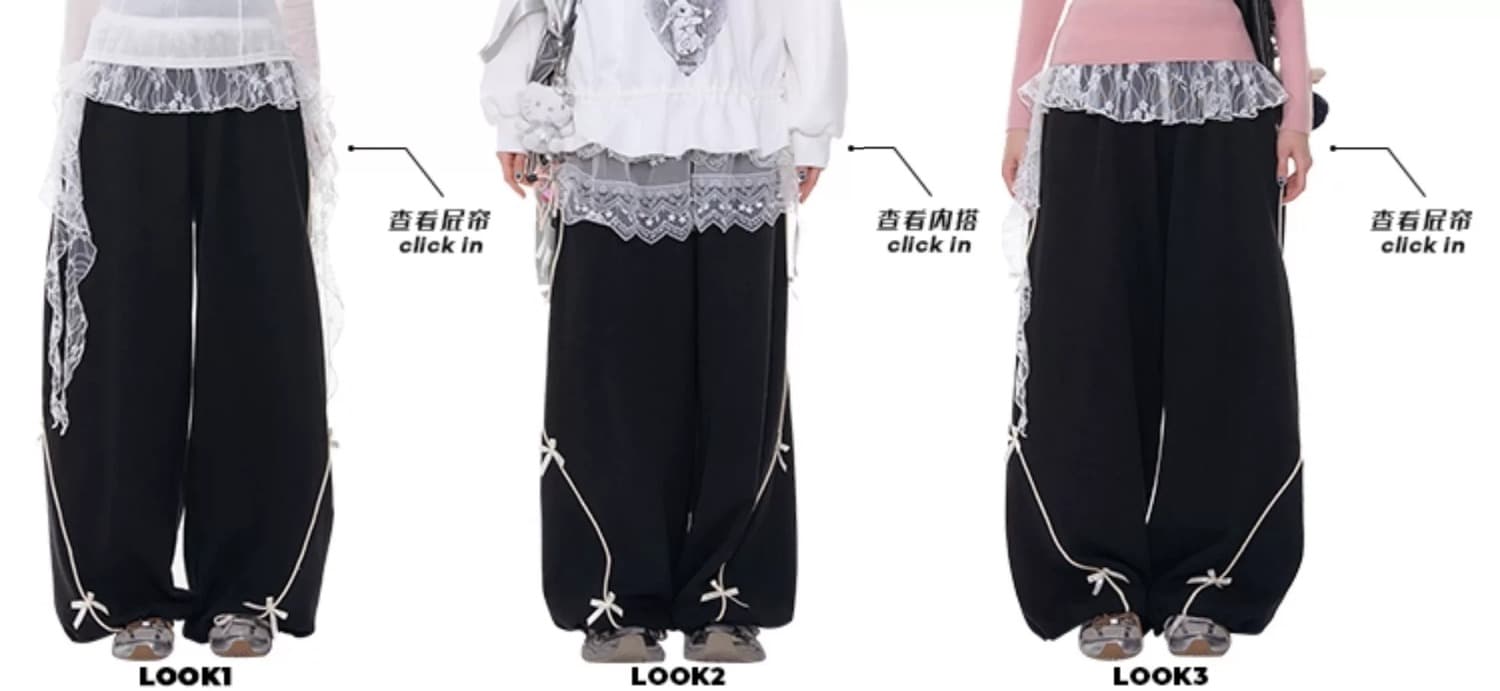 한국 chic 가을 새로운 아메리칸 스트리트 댄스 조수 브랜드 나비 매듭 넓은 다리 스트레이트 캐주얼 바지 여성 재즈 댄스 웨이 바지 상세 이미지 23