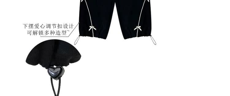 한국 chic 가을 새로운 아메리칸 스트리트 댄스 조수 브랜드 나비 매듭 넓은 다리 스트레이트 캐주얼 바지 여성 재즈 댄스 웨이 바지 상세 이미지 25
