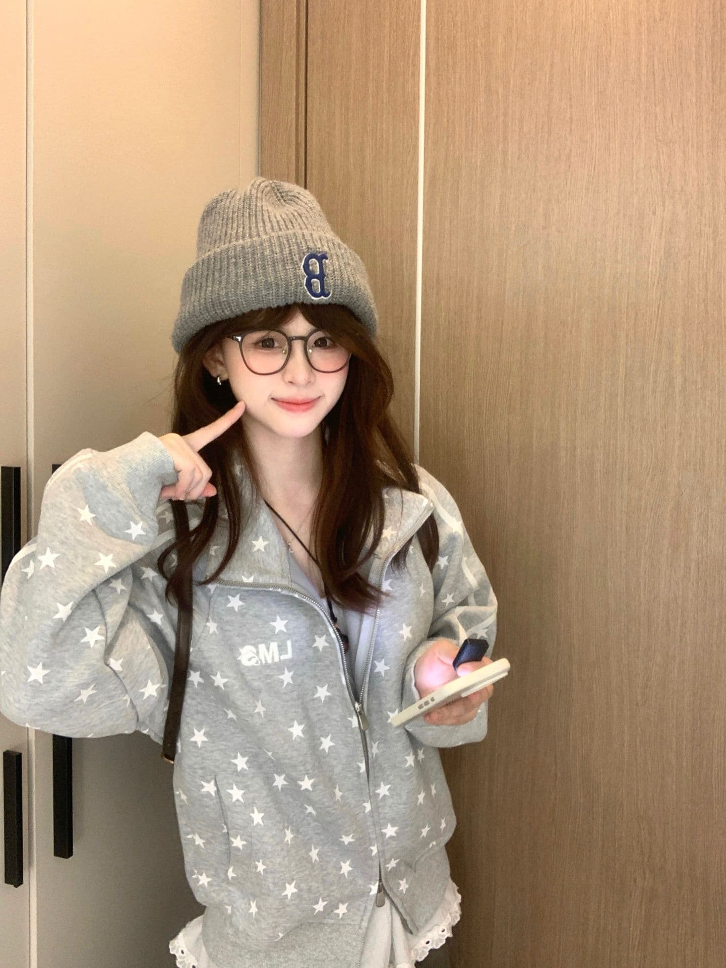 한국 chic2026 가을 새로운 후드 티 스웨터 여성 코트 아메리칸 레트로 루즈핏 슬림해 보이는 지퍼 오픈 가디건 트렌디 이미지 2