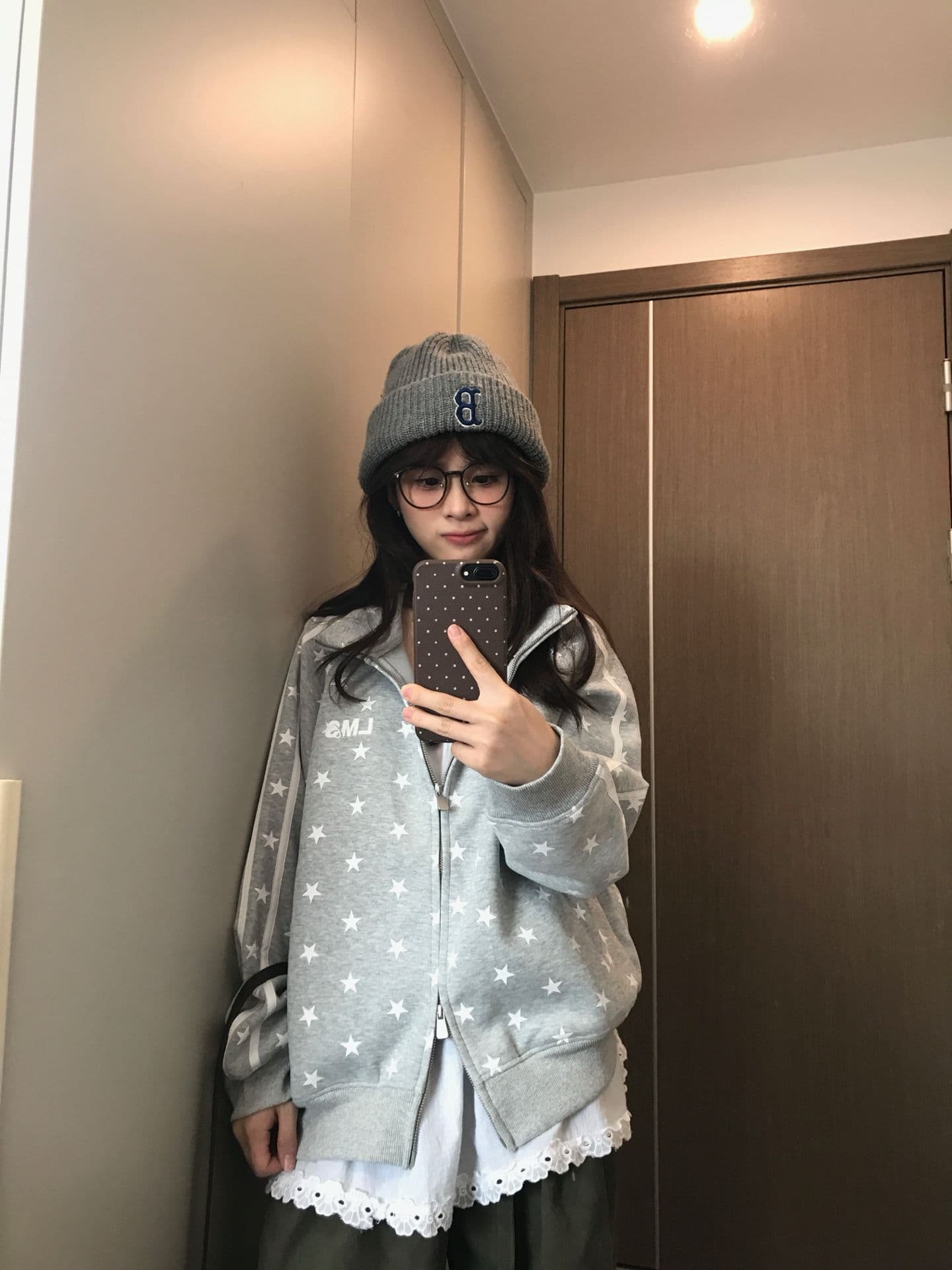 한국 chic2026 가을 새로운 후드 티 스웨터 여성 코트 아메리칸 레트로 루즈핏 슬림해 보이는 지퍼 오픈 가디건 트렌디 상세 이미지 9