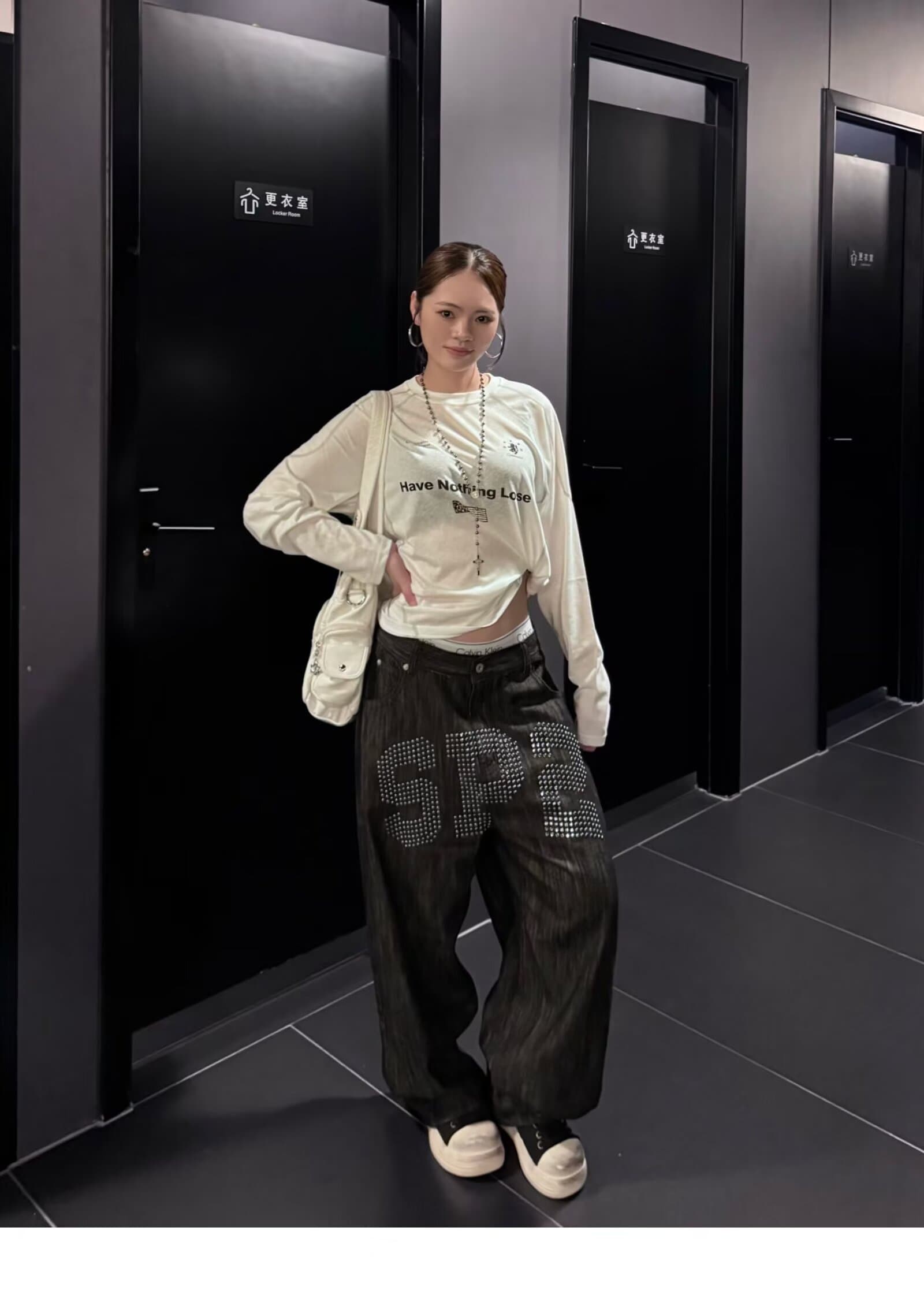 한국 chic 가을 새로운 아메리칸 레트로 모통이 칼 청바지 여성 워싱 마 오래된 느슨함 슬림해 보이는 캐주얼 바지 상세 이미지 13