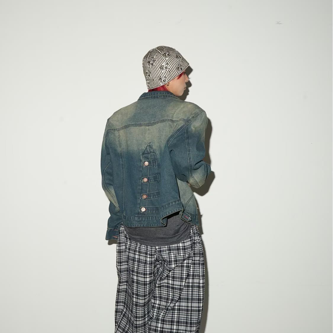한국 chic 아메리칸 레트로 스탠드 칼라 캐주얼 데님 맨위 남녀 워싱 마 오래된 재킷 루즈핏 다용도 재킷 상세 이미지 19