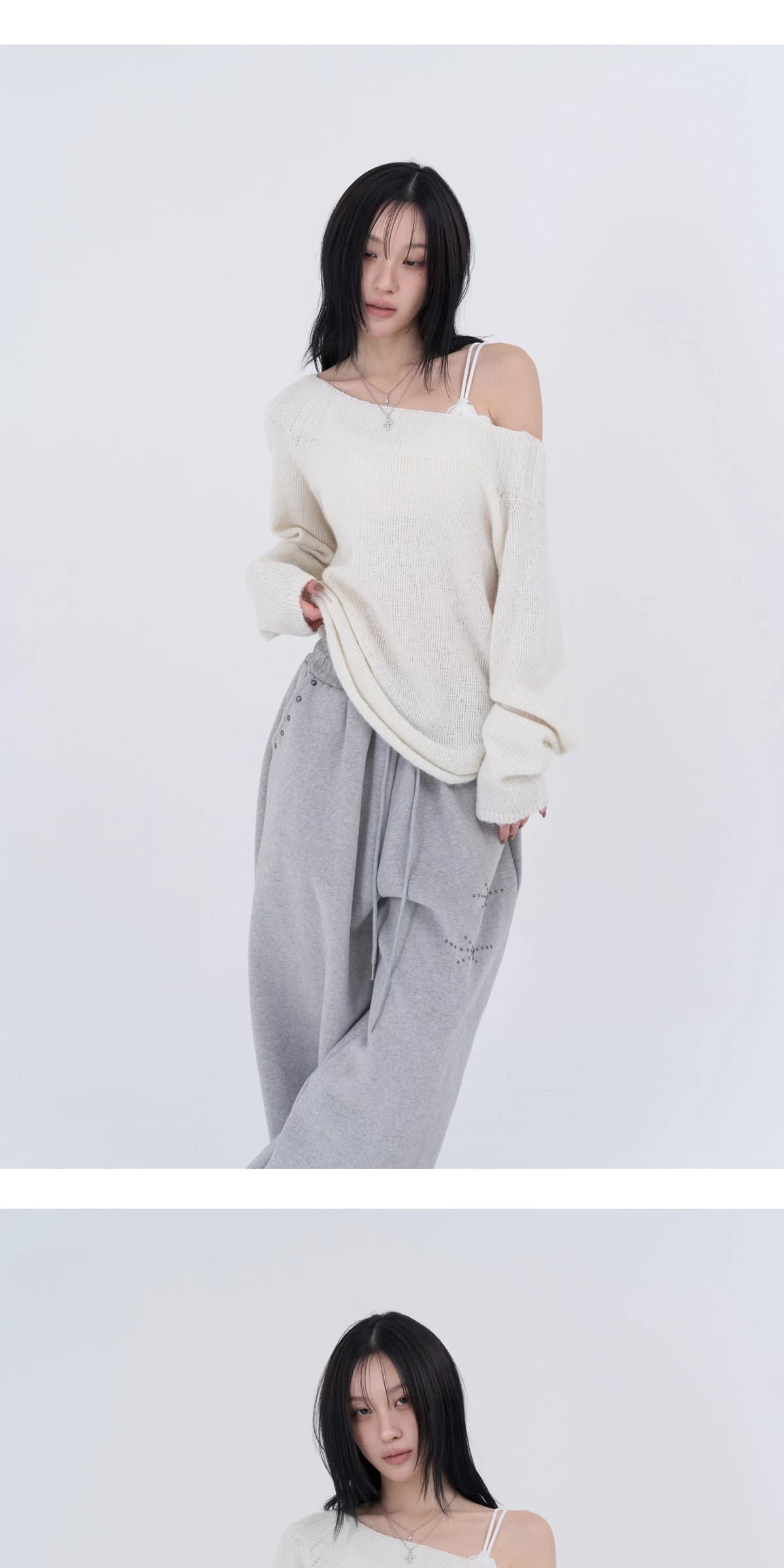 한국 chic 가을 아메리칸 거리 캐주얼 바지 여성 레트로 하라주쿠 핫픽스 스트레이트 팬츠 하이웨이스트 웃음 하 운동 바지 상세 이미지 6