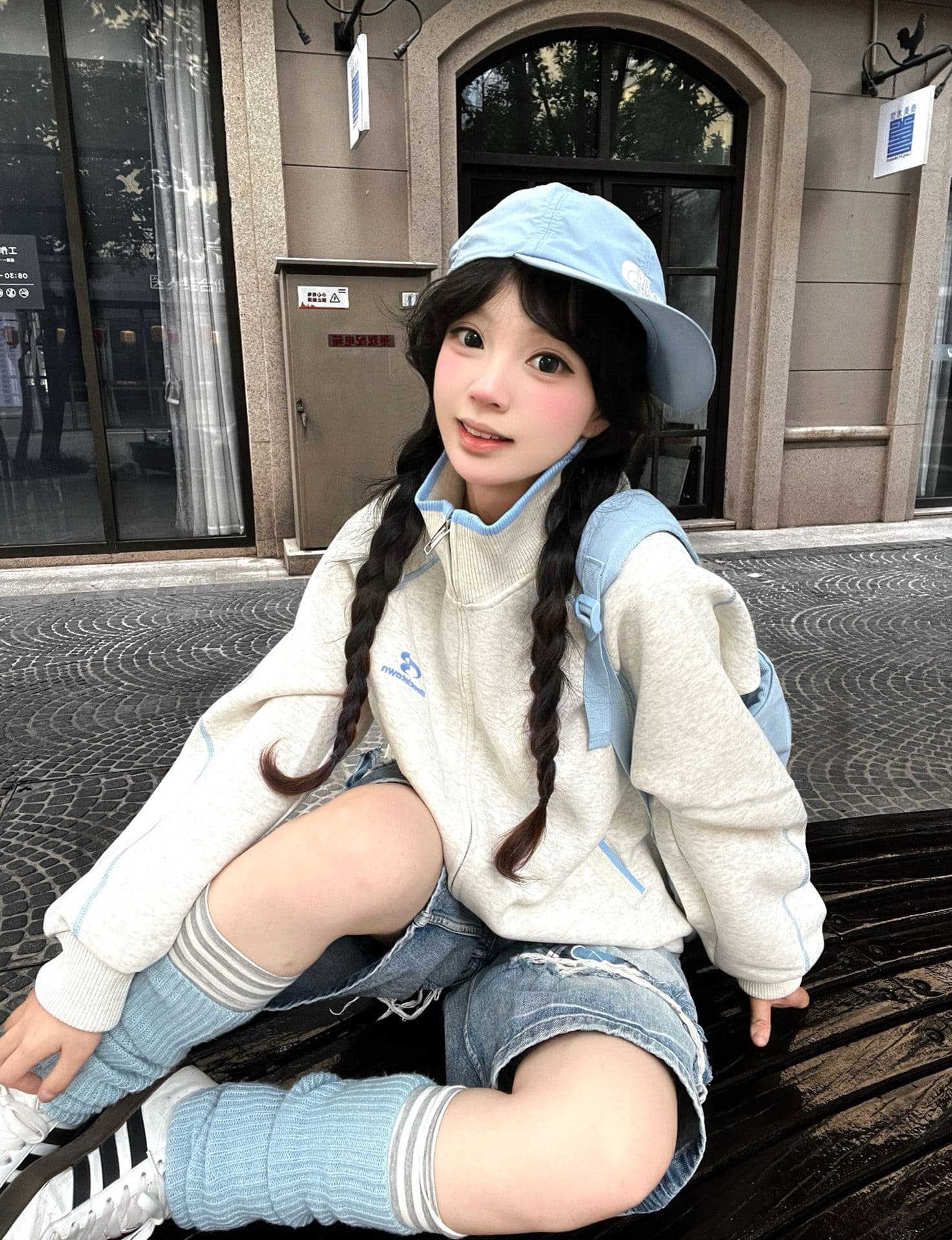 한국 chic 아메리칸 2026 가을 새로운 후드 티 스웨터 여성 한국 스타일 몸매 가꾸기 슬림해 보이는 지퍼 카디건 코트 트렌디 이미지 2