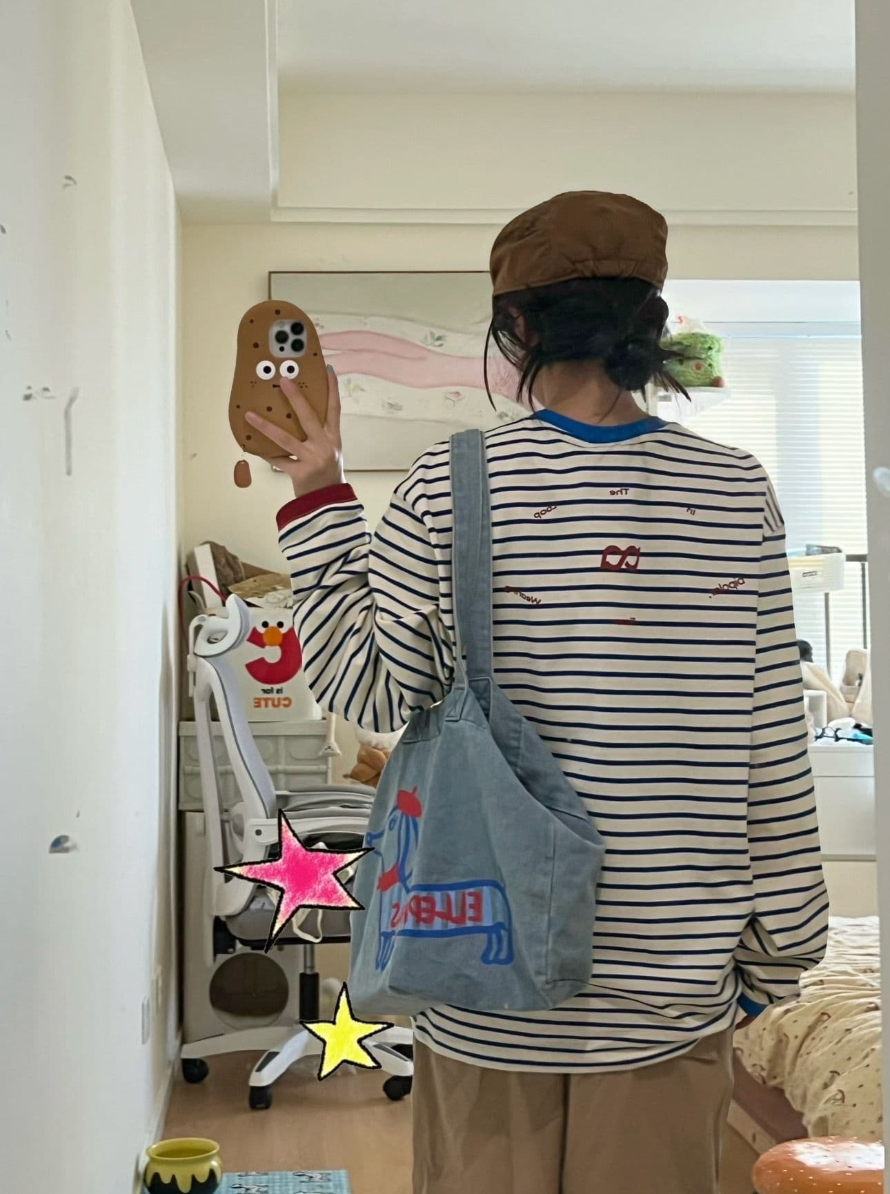 아메리칸 레트로 한 부서 2026 가을 새로운 스트라이프 긴팔 티셔츠 여성 루즈핏 다용도 핫걸 슬림해 보이는 맨위 트렌디 상세 이미지 5