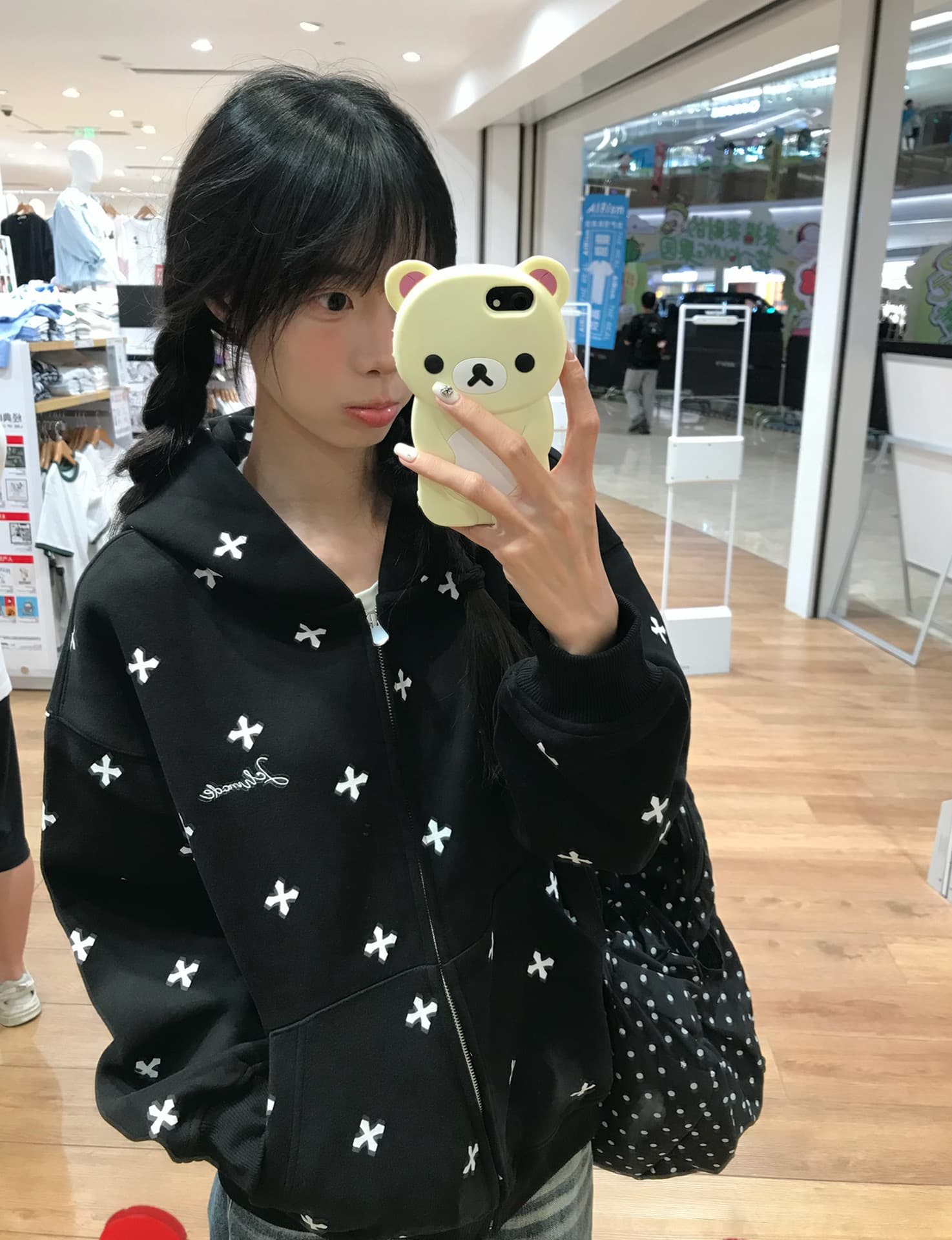 한국 chic 아메리칸 레트로 가을 겨울 새로운 알파벳 자수 후드 티 스웨터 여성 루즈핏 지퍼 카디건 코트 트렌디 상세 이미지 12