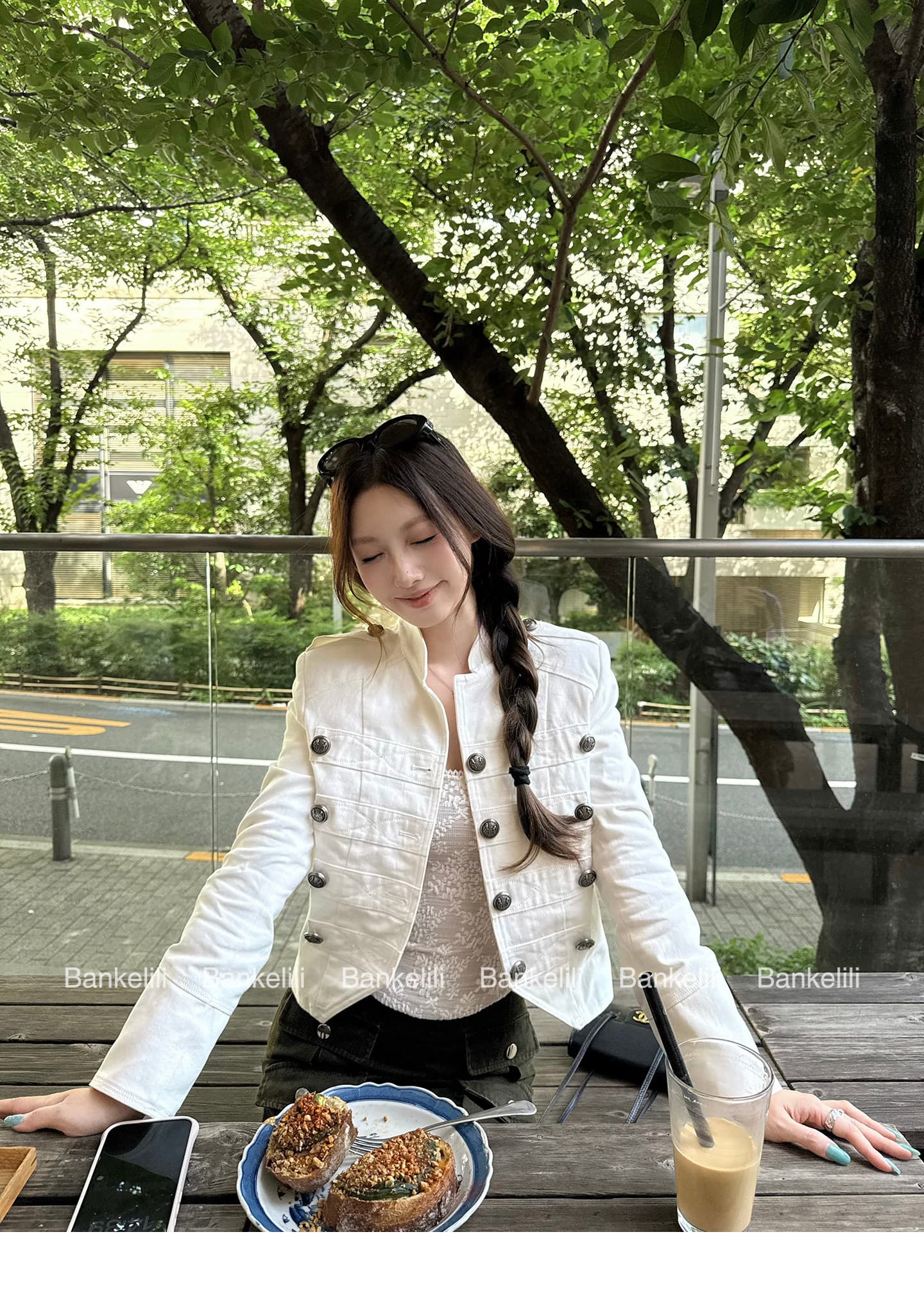 순수한 욕망 바람 u 칼라 섹시함 레이스 티셔츠 여성 가을 새로운 얇은 스타일 허리 수축 핫걸 슬림해 보이는 몸 맨위 긴팔 트렌디 상세 이미지 15