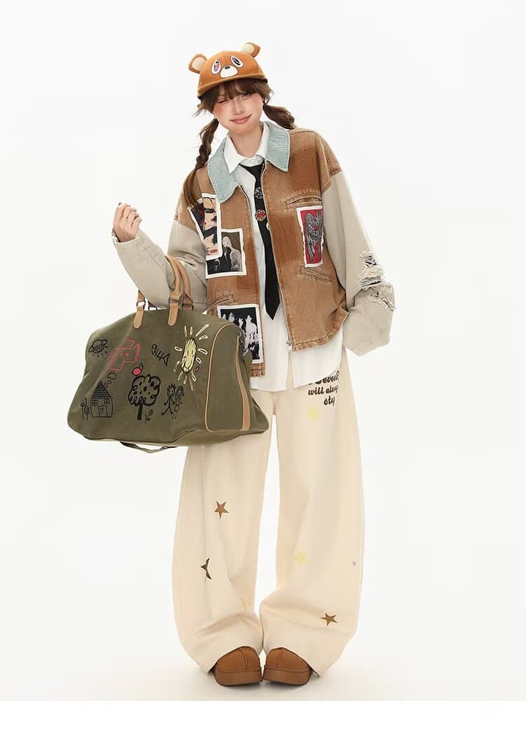 좋은 품질 한국 chic 아메리칸 레트로 새로운 무거운 자수 야구 유니폼 남녀 조수 브랜드 루즈핏 재킷 재킷 상세 이미지 16