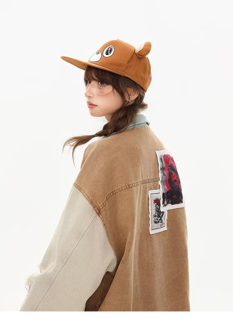 좋은 품질 한국 chic 아메리칸 레트로 새로운 무거운 자수 야구 유니폼 남녀 조수 브랜드 루즈핏 재킷 재킷 상세 이미지 19