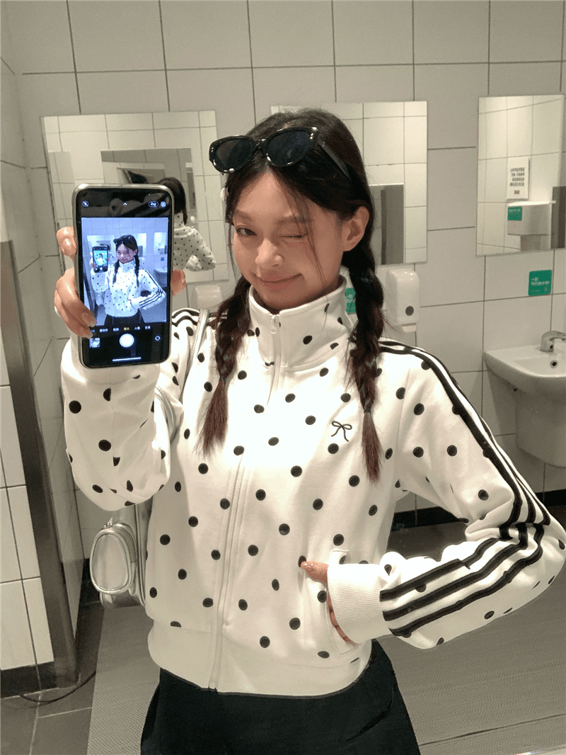 좋은 품질 아메리칸 레트로 오픈 가디건 후드티 여성 가을 새로운 스탠드 칼라 몸매 가꾸기 재킷 긍정적 인 어깨 쇼트 스타일 재킷 트렌디 이미지 4