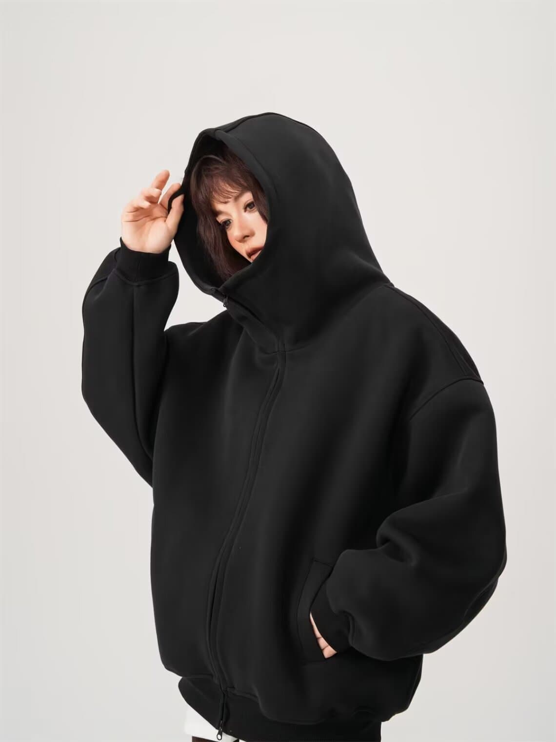 좋은 품질 아메리칸 오픈 가디건 후드티 남녀 가을 겨울 새로운 조수 브랜드 무거운 후드 캐주얼웨어 재킷 재킷 트렌디 상세 이미지 6