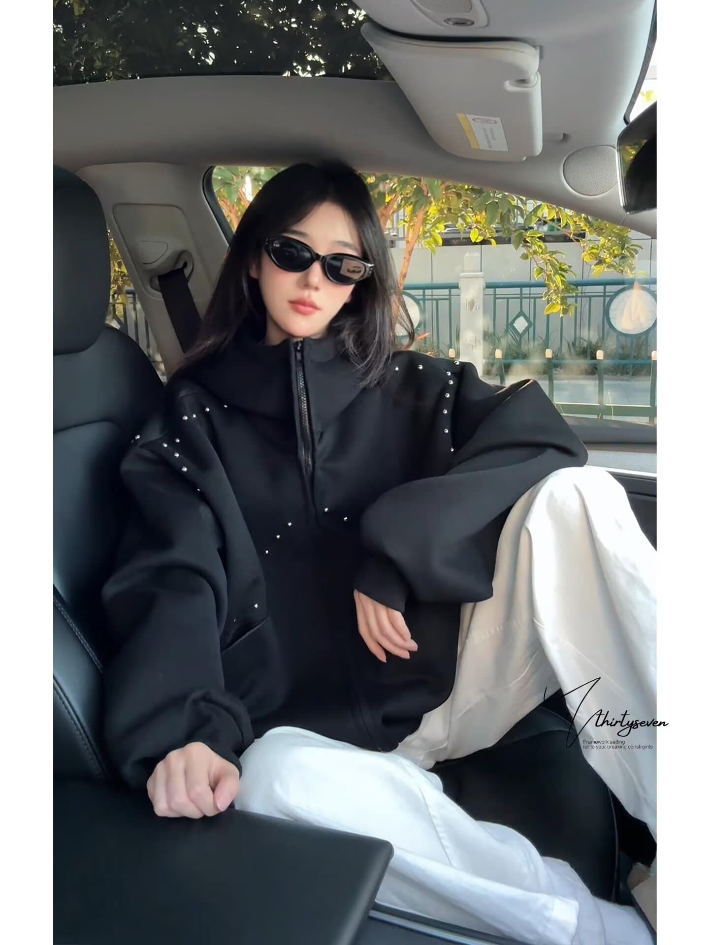 좋은 품질 아메리칸 징 후드 티 스웨터 여성 2026 가을 새로운 루즈핏 캐주얼 오픈 가디건 지퍼 재킷 트렌디 상세 이미지 23