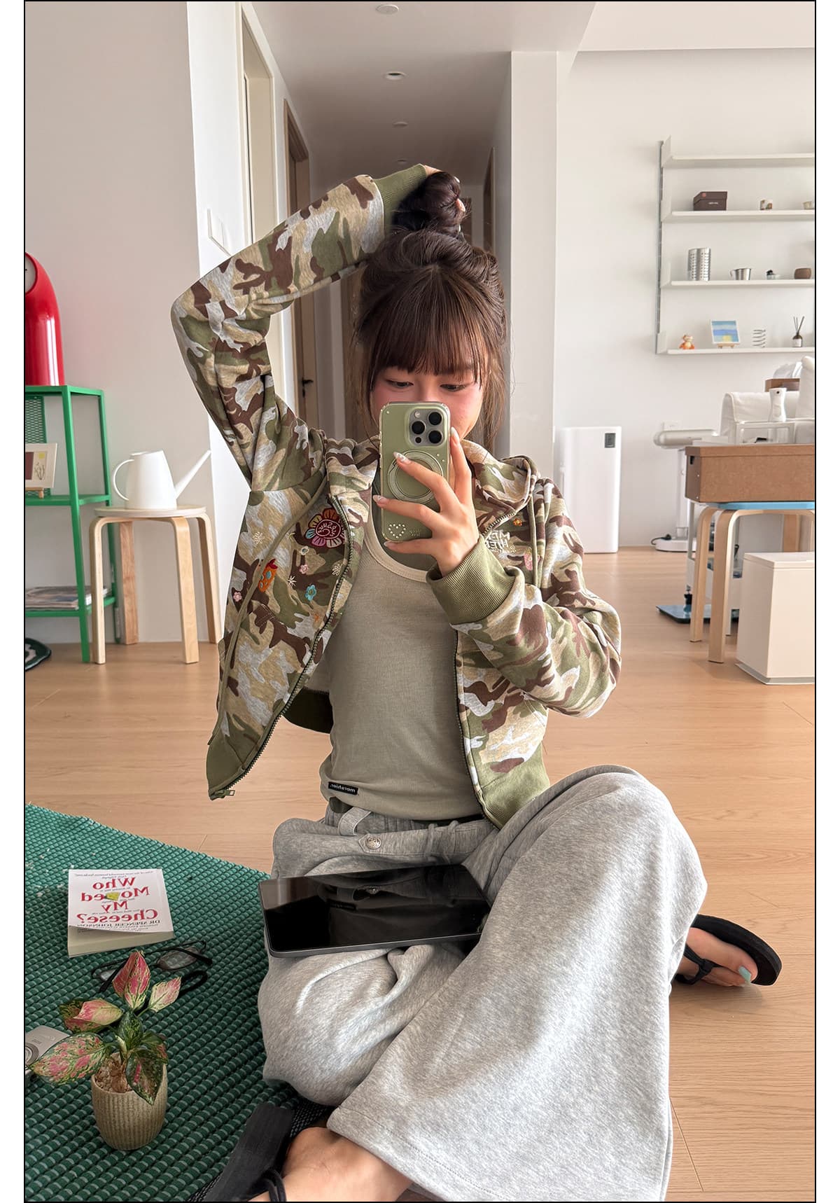 좋은 품질 가을 새로운 아메리칸 단추 허리밴드 넓은 다리 웨이 바지 남녀 루즈핏 캐주얼 바지 스트레이트 긴 바지 상세 이미지 7