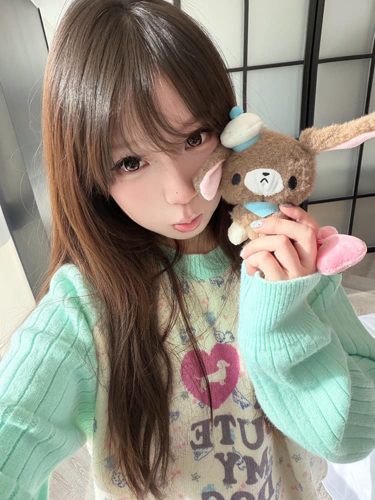 좋은 품질 아메리칸 재미있는 프린트 패치워크 색상 긴팔 니트 스웨터 여자 가을 겨울철 루즈핏 느긋한 바람 풀오버 맨위 상세 이미지 10