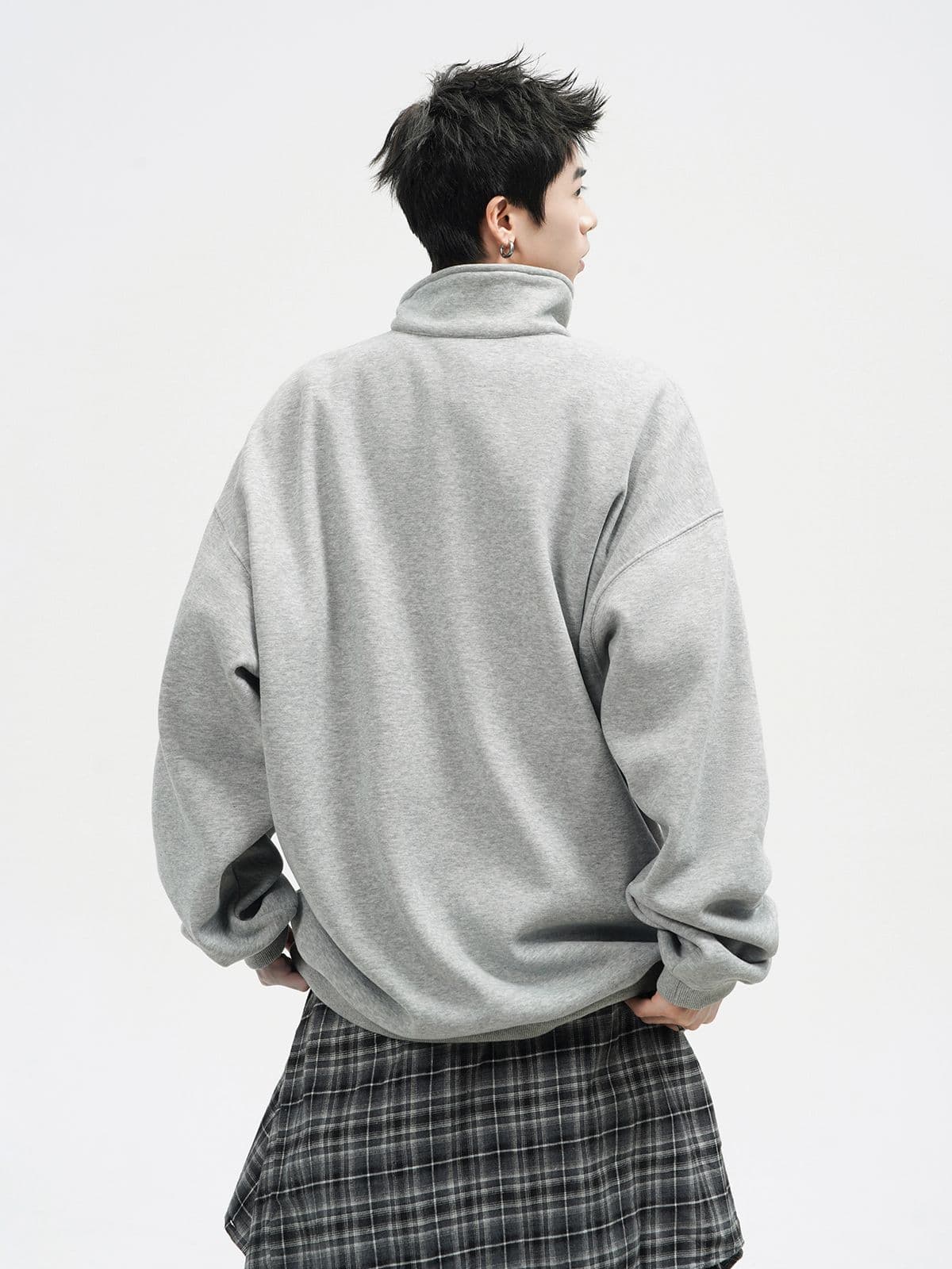 경관 그림 자수 막대기 표준 긴팔 POLO 셔츠 남자 아메리칸 조수 브랜드 폴로 칼라 캐주얼 후드티 커플 맨위 이미지 4