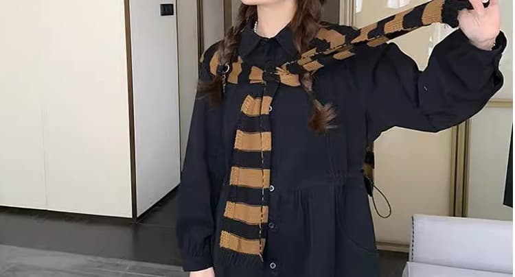 지금 새로운 빅 사이즈 루즈핏 프랑스식 캄파넬라 세과 차 휴식 숄 셔츠 임산부 점프 슈트 치마 세트 상세 이미지 20