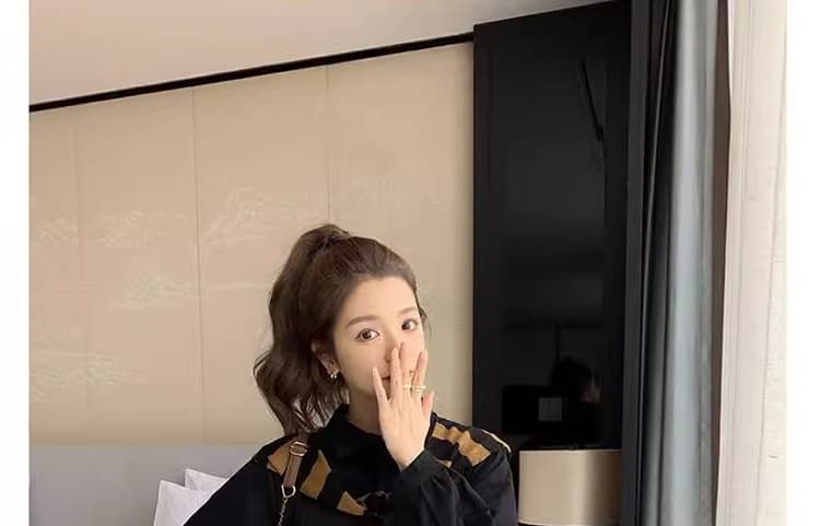 지금 새로운 빅 사이즈 루즈핏 프랑스식 캄파넬라 세과 차 휴식 숄 셔츠 임산부 점프 슈트 치마 세트 상세 이미지 31