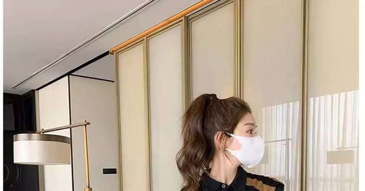 지금 새로운 빅 사이즈 루즈핏 프랑스식 캄파넬라 세과 차 휴식 숄 셔츠 임산부 점프 슈트 치마 세트 상세 이미지 38