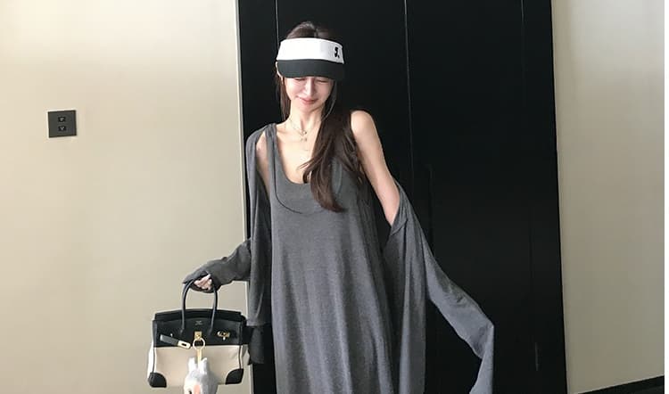 봄 가을 새로운 게으른 필수 외부 셔츠 페이크 레이어드 조끼 스커트 빅 사이즈 세트 출산 착용 상세 이미지 78