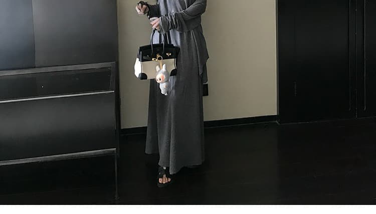 봄 가을 새로운 게으른 필수 외부 셔츠 페이크 레이어드 조끼 스커트 빅 사이즈 세트 출산 착용 상세 이미지 91