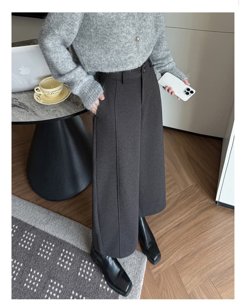 실사 작은 키 모직 긴 바지 여성 가을 겨울철 캐주얼 바지 모통이 칼 바지 세련된 풍선 바지 품격 레깅스 상세 이미지 21
