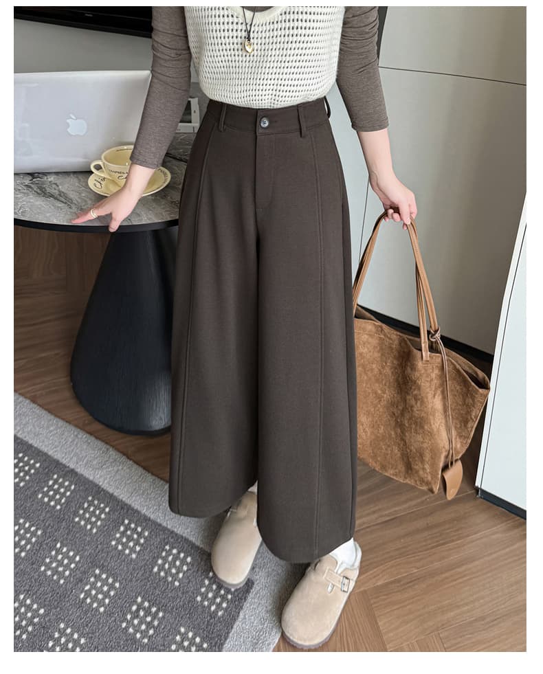실사 작은 키 모직 긴 바지 여성 가을 겨울철 캐주얼 바지 모통이 칼 바지 세련된 풍선 바지 품격 레깅스 상세 이미지 34