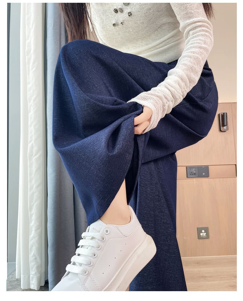 실사 새로운 캐주얼 바지 여자 중간 하이웨이스트 모통이 칼 바지 가을 도루 센스 캐주얼 바닥 청소 바지 느긋한 바람 홈 바지 상세 이미지 17