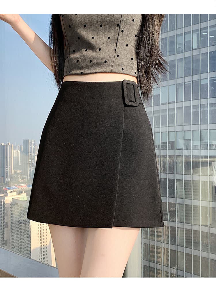 실사 2026 봄 여름 새로운 정장 반신 스커트 여성 작은 키 불규칙 A라인 스커트 하이웨이스트 타이트 스커트 미니 스커트 상세 이미지 28