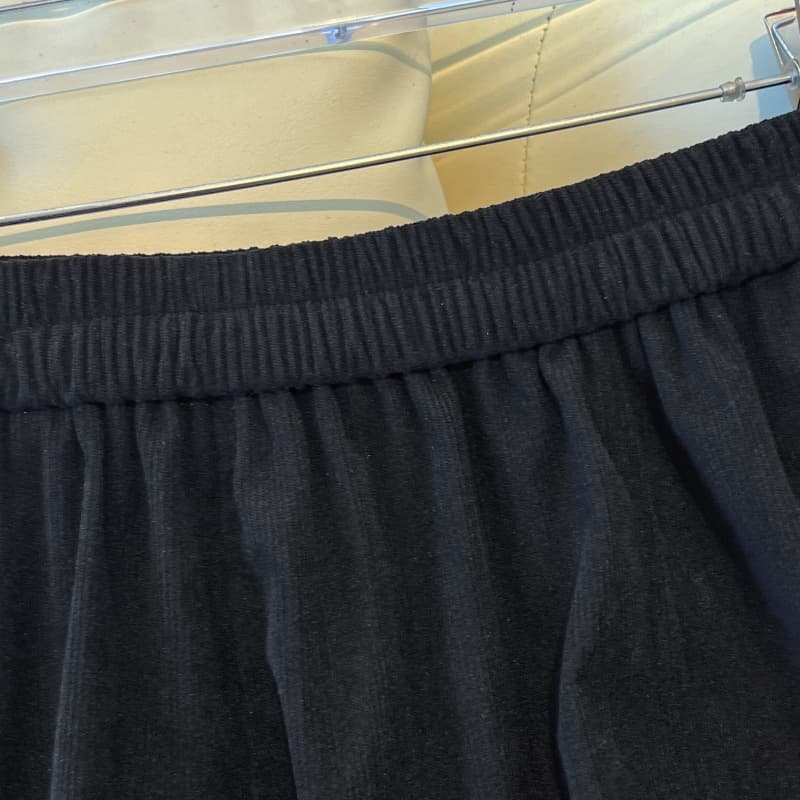 실사 가을 겨울 코듀로이 롱 스커트 중 하이웨이스트 슬림해 보이는 반신 스커트 디자인 센스 펌프 Pleat 중간 길이 스커트 불규칙 진자 치마 상세 이미지 5