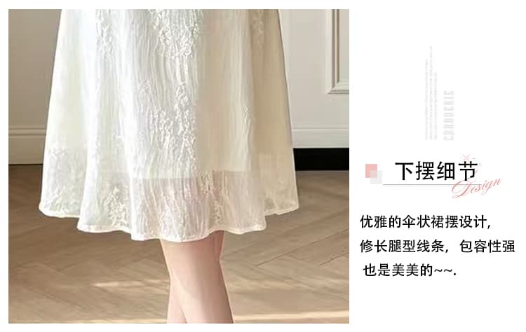 지금 2026 새로운 레이스 자수 임산부 나비 매듭 드레스 상세 이미지 7