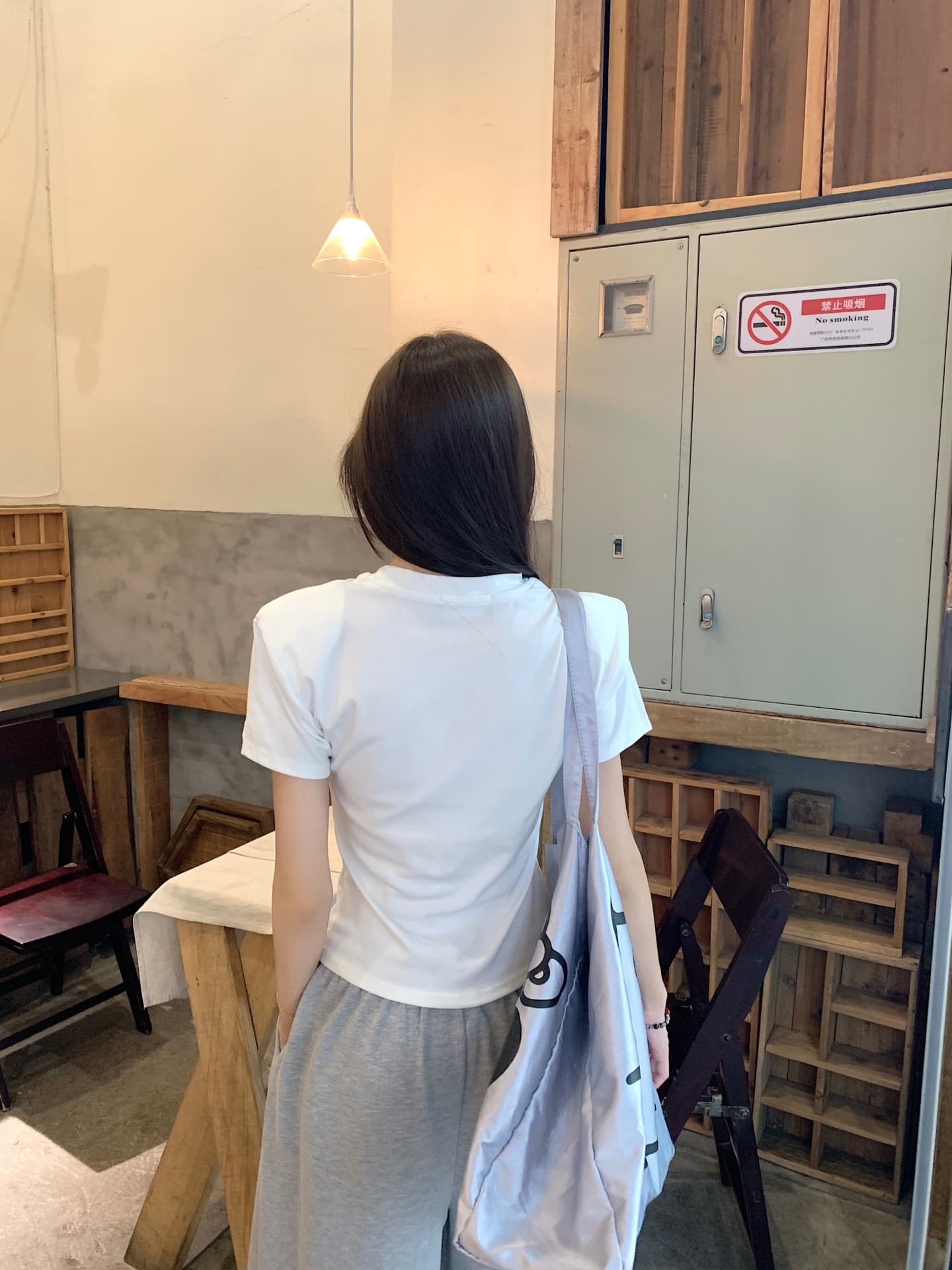 실사 정가 여름 아메리칸 재미있는 개 프린트 라운드 넥타이 어깨 패드 반팔 티셔츠 몸매 가꾸기 슬림해 보이는 맨위 상세 이미지 16