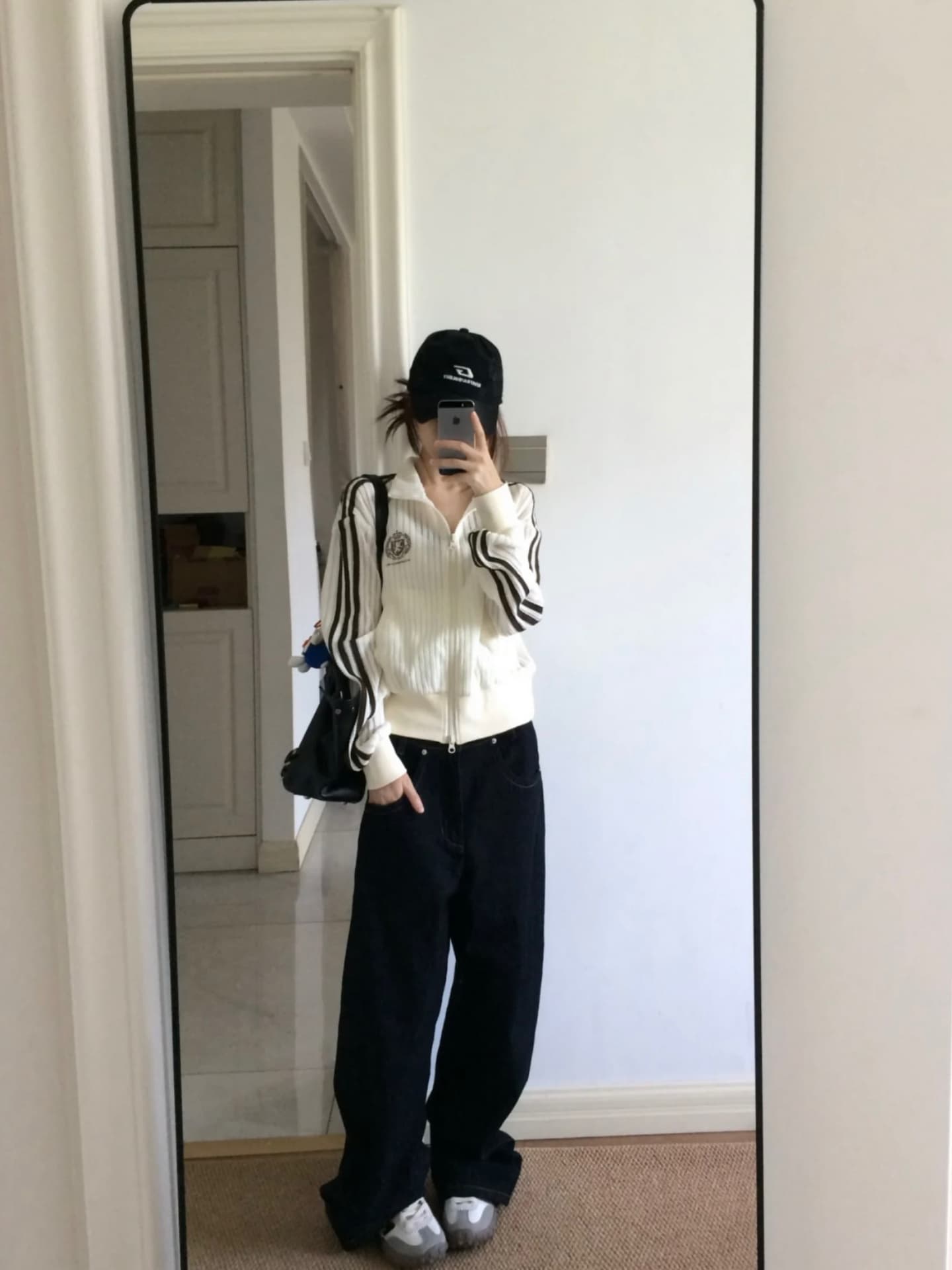 실사 정가 이른 가을 아메리칸 스탠드 칼라 몸매 가꾸기 오픈 가디건 슬림해 보이는 다용도 스트라이프 맨위 상세 이미지 4