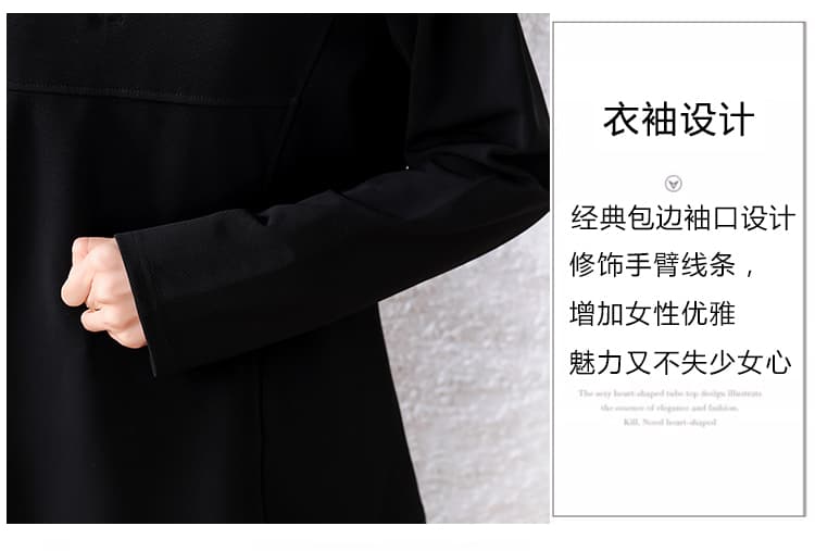 실사 빅 사이즈 여성 의류 2026 가을 새로운 POLO 셔츠 스탠드 칼라 지퍼 긴팔 루즈핏 슬림해 보이는 표지 지방 mm 맨위 상세 이미지 9