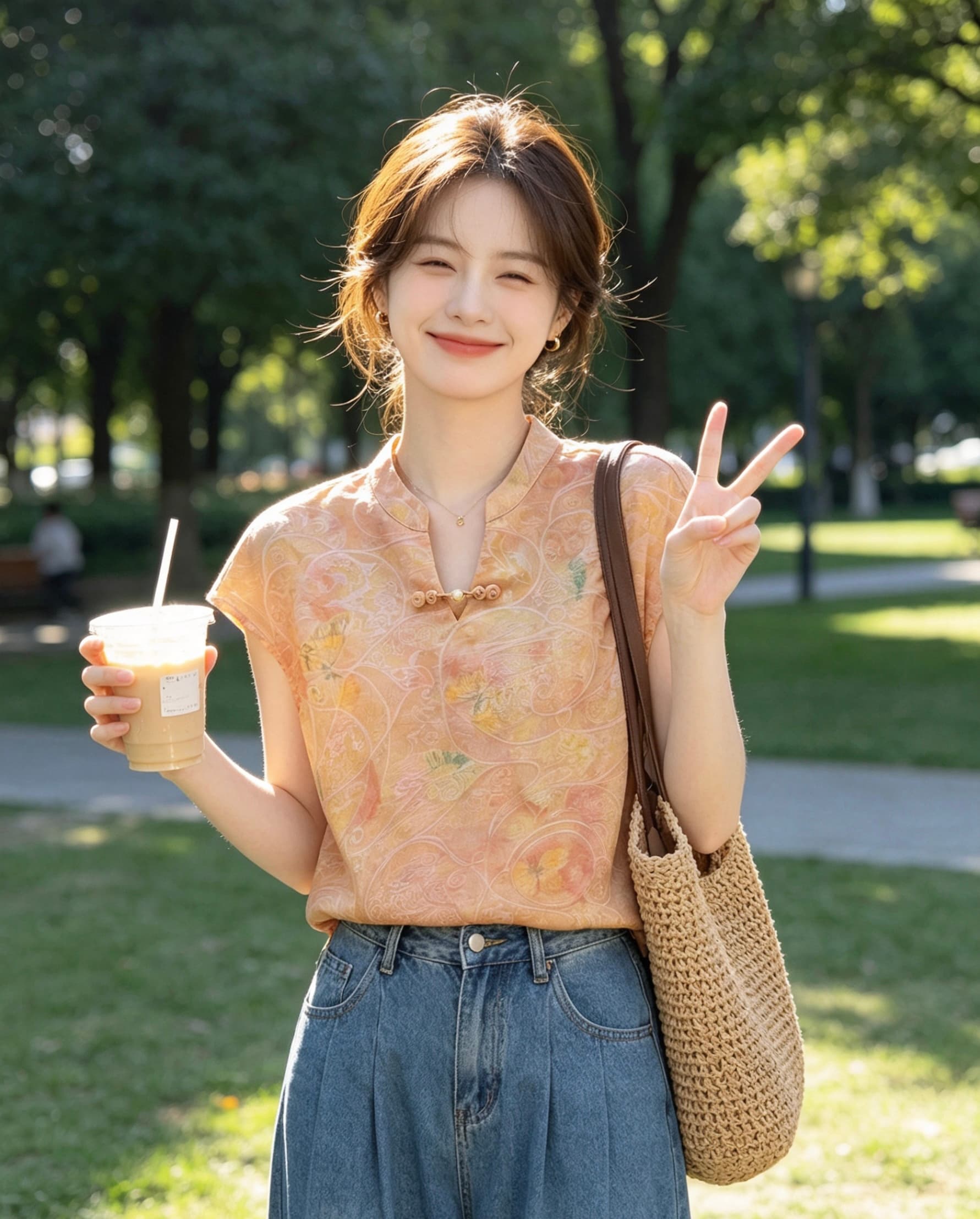 중식 새로운 국풍 다용도 셔츠 만나는 2026 라운드 넥 반팔 루즈핏 슬림해 보이는 품격 맨위 상세 이미지 7