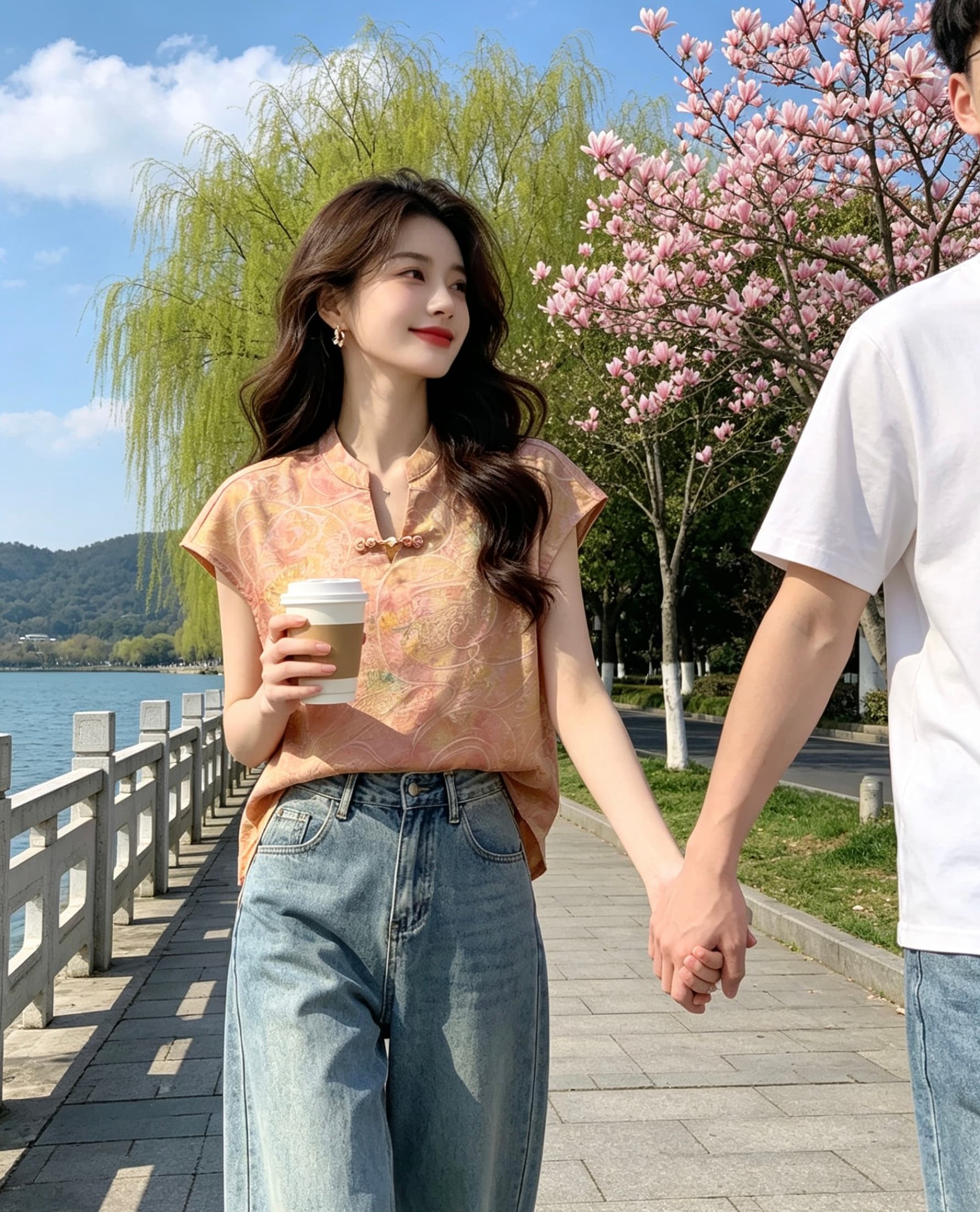 중식 새로운 국풍 다용도 셔츠 만나는 2026 라운드 넥 반팔 루즈핏 슬림해 보이는 품격 맨위 상세 이미지 11