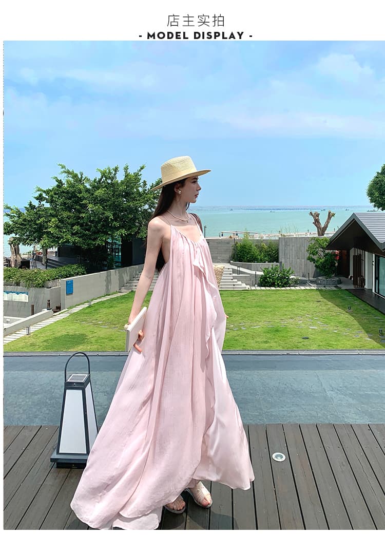 슬립 조끼 스커트 라이 경기 서울 2026 년 여름 대 치마 백리스 드레스 상세 이미지 4