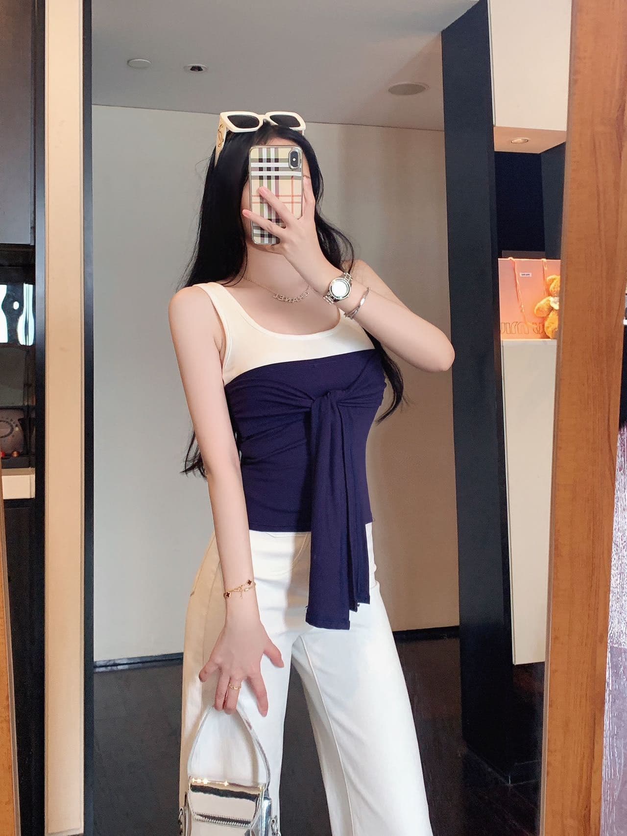 작은 대중 디자인 센스 오프숄더 페이크 레이어드 반팔 티셔츠 여성 여름 레이스업 몸매 가꾸기 슬림해 보이는 쇼트 스타일 맨위 상세 이미지 5
