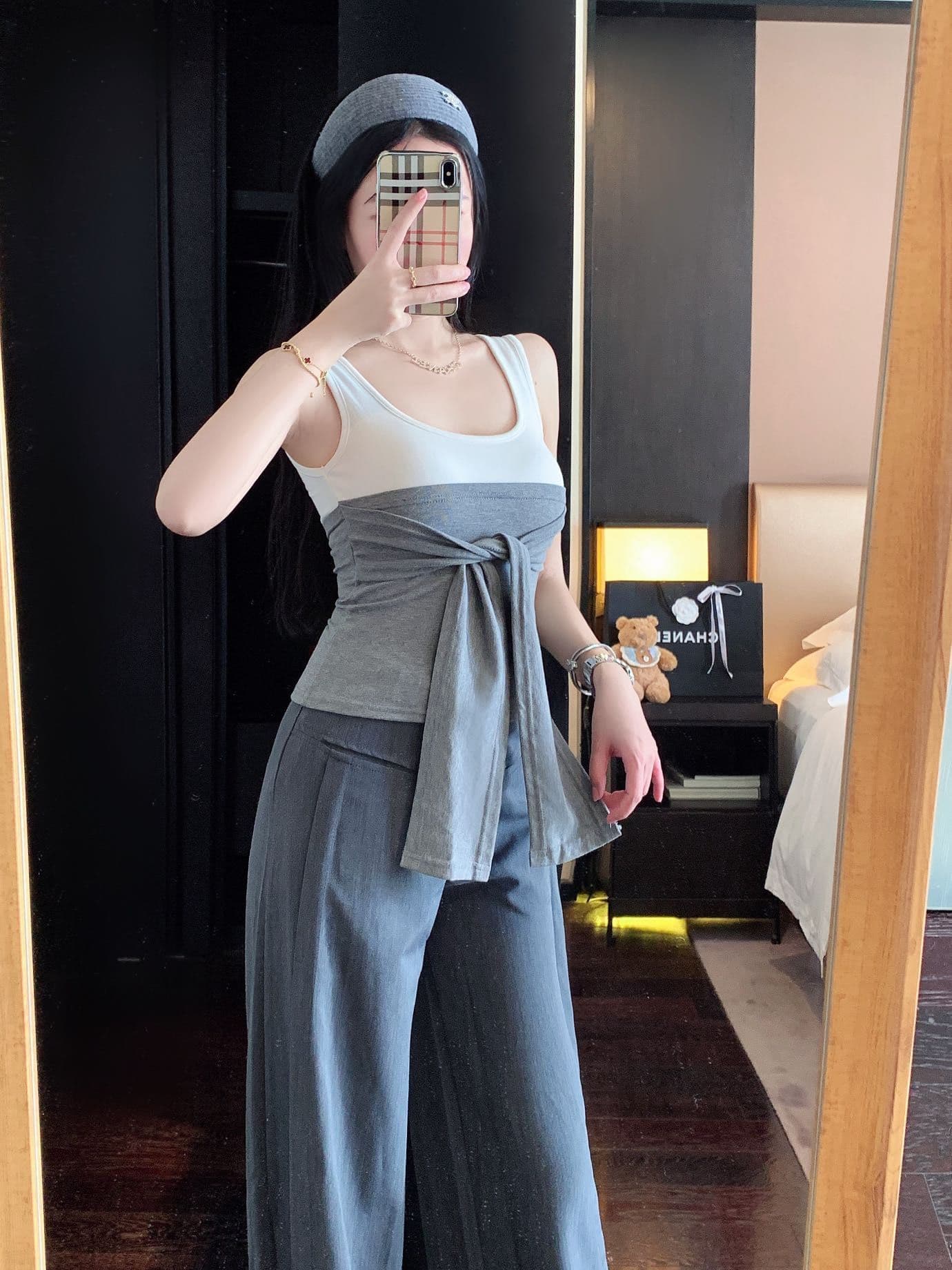작은 대중 디자인 센스 오프숄더 페이크 레이어드 반팔 티셔츠 여성 여름 레이스업 몸매 가꾸기 슬림해 보이는 쇼트 스타일 맨위 상세 이미지 11