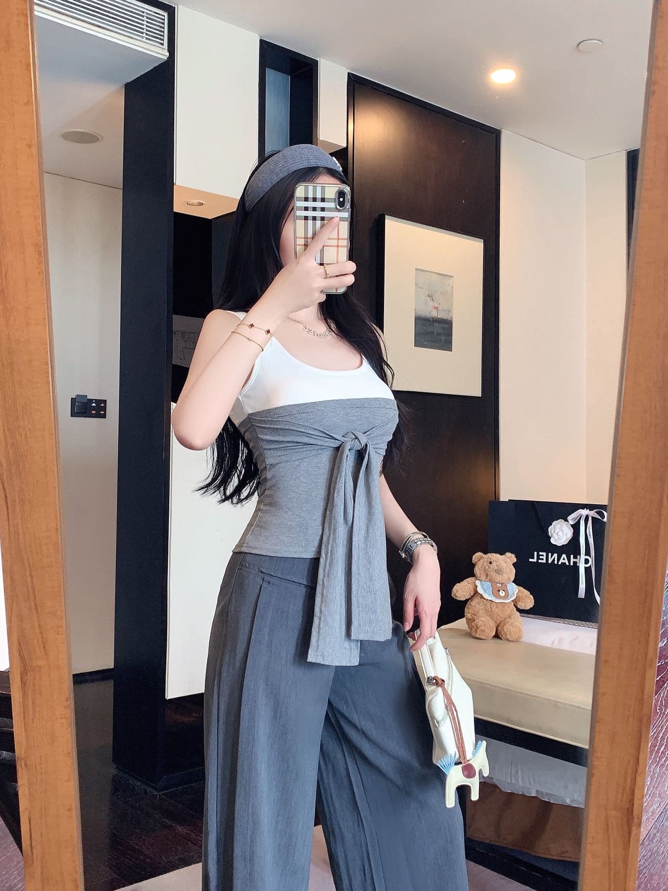 작은 대중 디자인 센스 오프숄더 페이크 레이어드 반팔 티셔츠 여성 여름 레이스업 몸매 가꾸기 슬림해 보이는 쇼트 스타일 맨위 상세 이미지 12