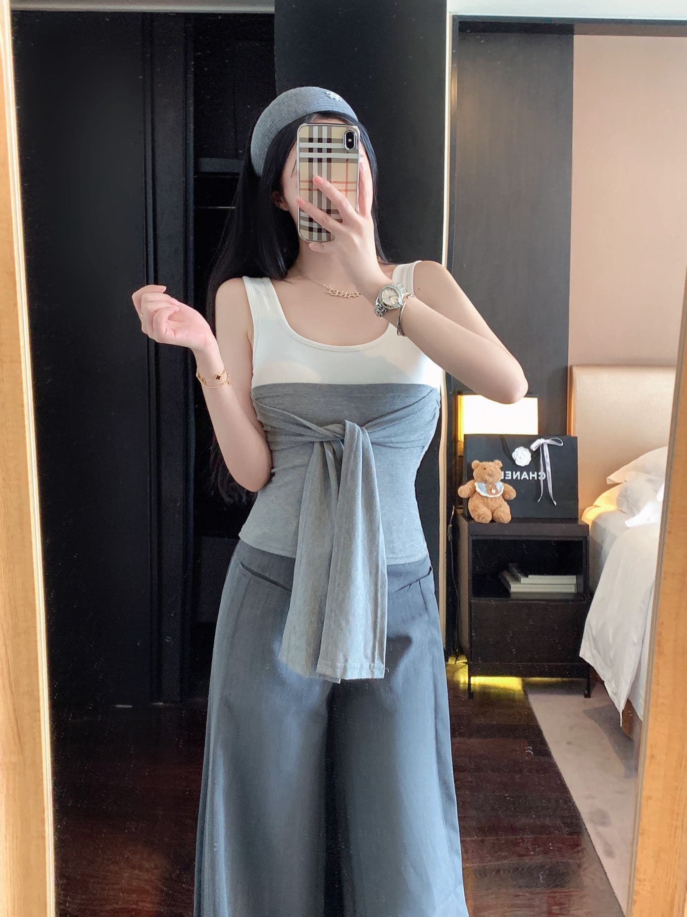 작은 대중 디자인 센스 오프숄더 페이크 레이어드 반팔 티셔츠 여성 여름 레이스업 몸매 가꾸기 슬림해 보이는 쇼트 스타일 맨위 상세 이미지 16