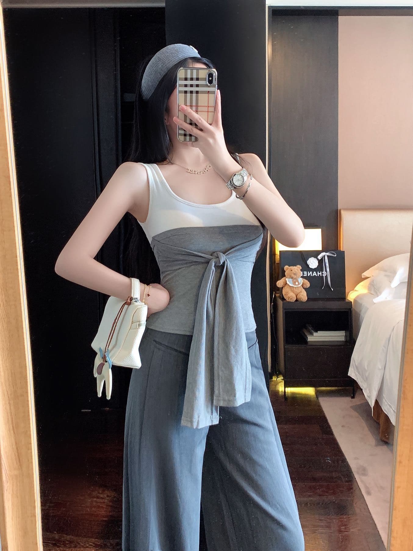 작은 대중 디자인 센스 오프숄더 페이크 레이어드 반팔 티셔츠 여성 여름 레이스업 몸매 가꾸기 슬림해 보이는 쇼트 스타일 맨위 상세 이미지 20