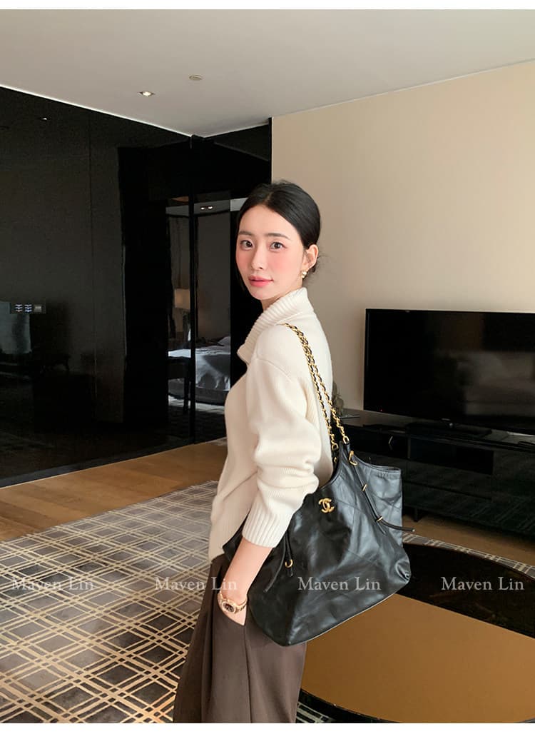 한 부서 니트 오픈 가디건 가을 겨울 빅 칼라 양방향 지퍼 단색 몸매 가꾸기 슬림해 보이는 느긋한 출퇴근 긴 소매 셔츠 상세 이미지 8