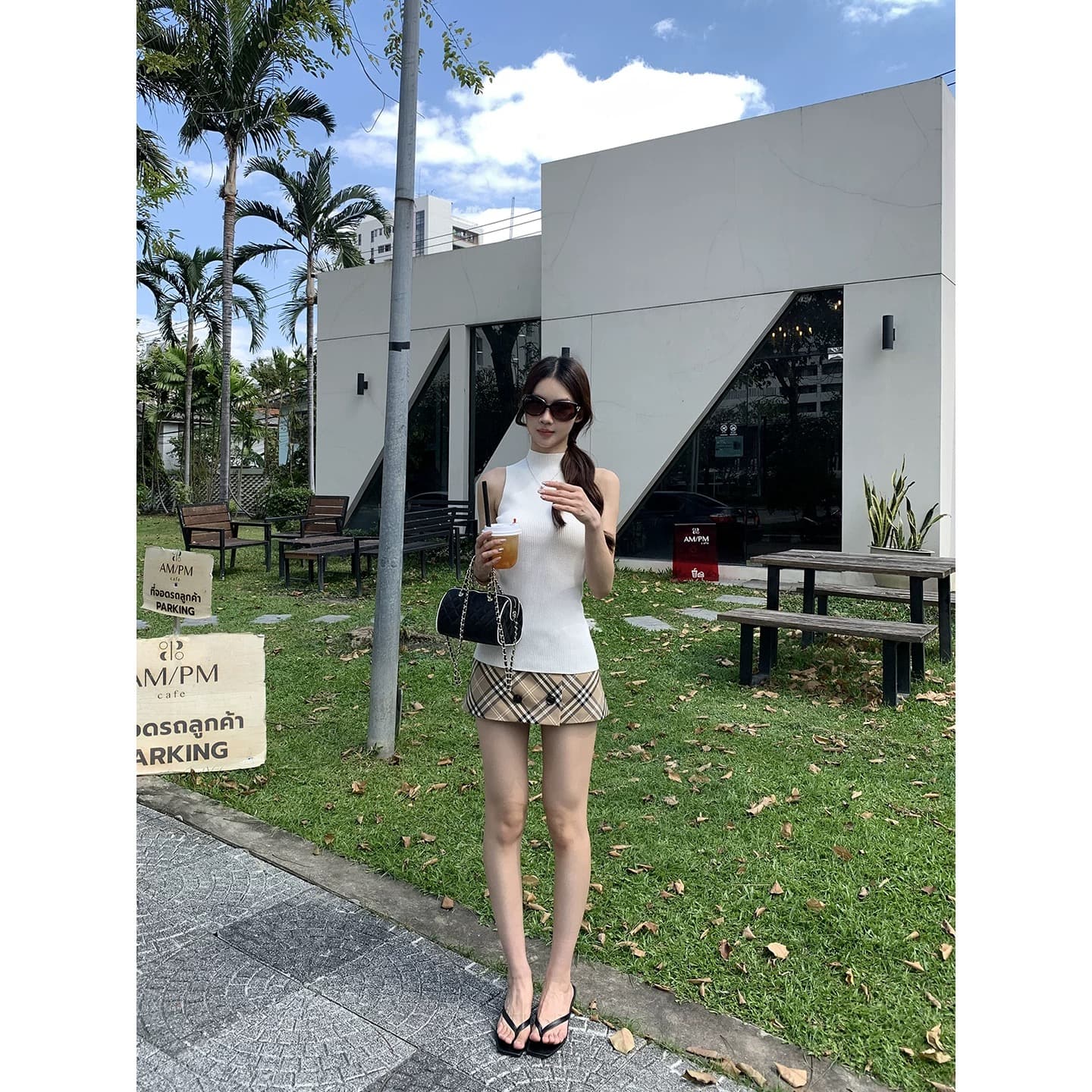 레드 맨 파빌리온 조끼 여성 여름 외출용 검정색 니트 터틀넥 고급 센스 chic Chic 오프숄더 한 부서 민소매 맨위 상세 이미지 10