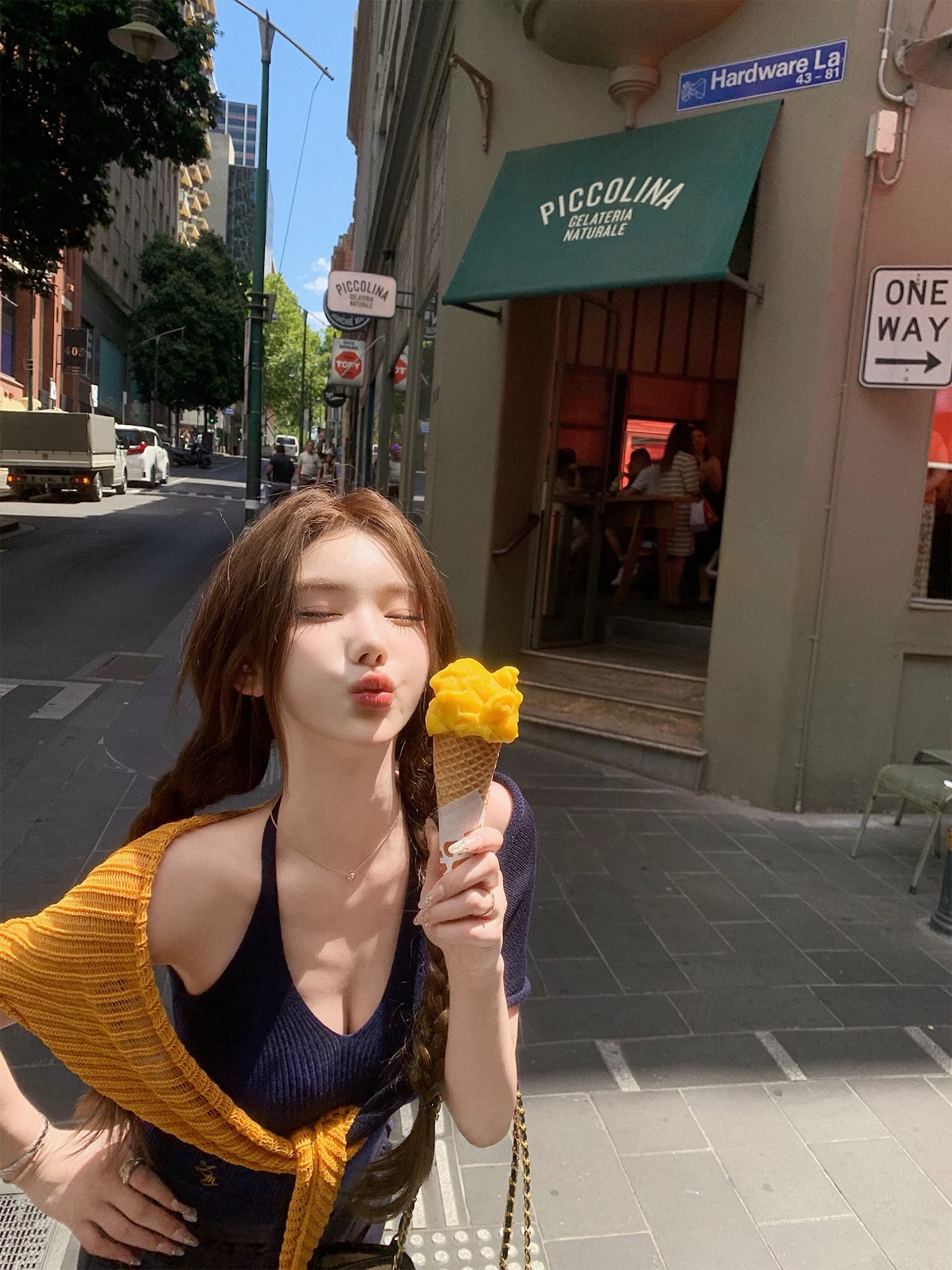 jmshop 아름다움 어깨 함락 양모 혼방 행침 목 슬립 모방 아마 숄 투피스 세트 여름 니트 세트 상세 이미지 9
