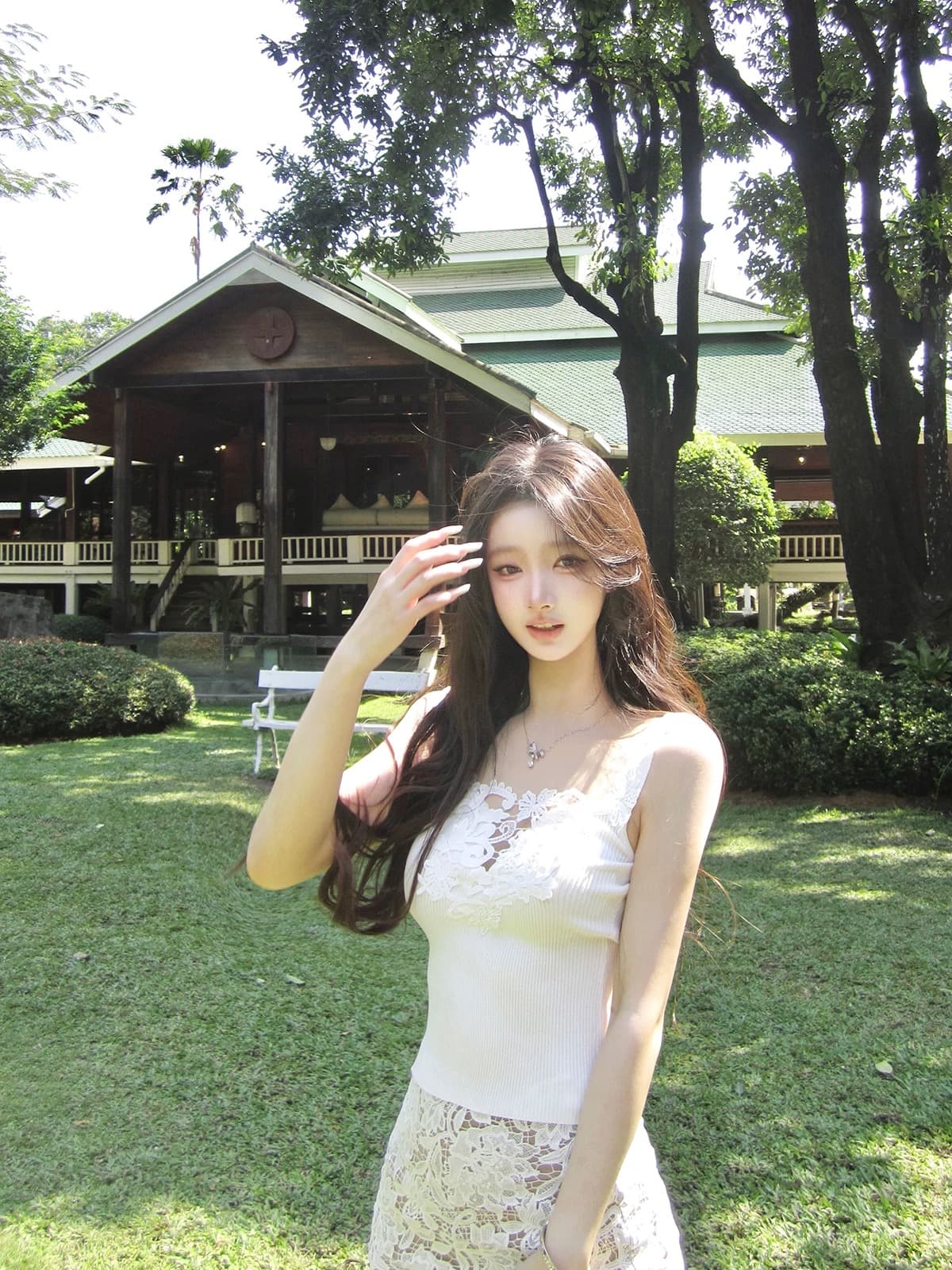 hotdog 핫도그 매우 매운맛 꽃 와일드 부드러움 레이스 슬립 맨위 순수한 욕망 섹시함 몸매 가꾸기 인사이드 가져 가라. 조끼 상세 이미지 2